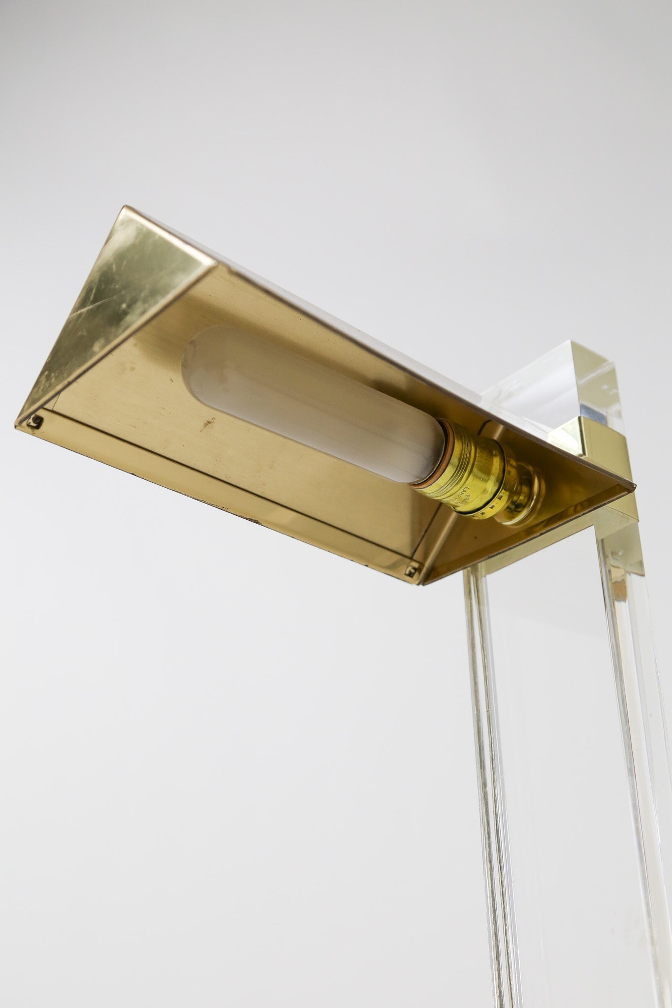 Lucite & Brass Floor Lamp / ルーサイト＆ブラス フロアランプ