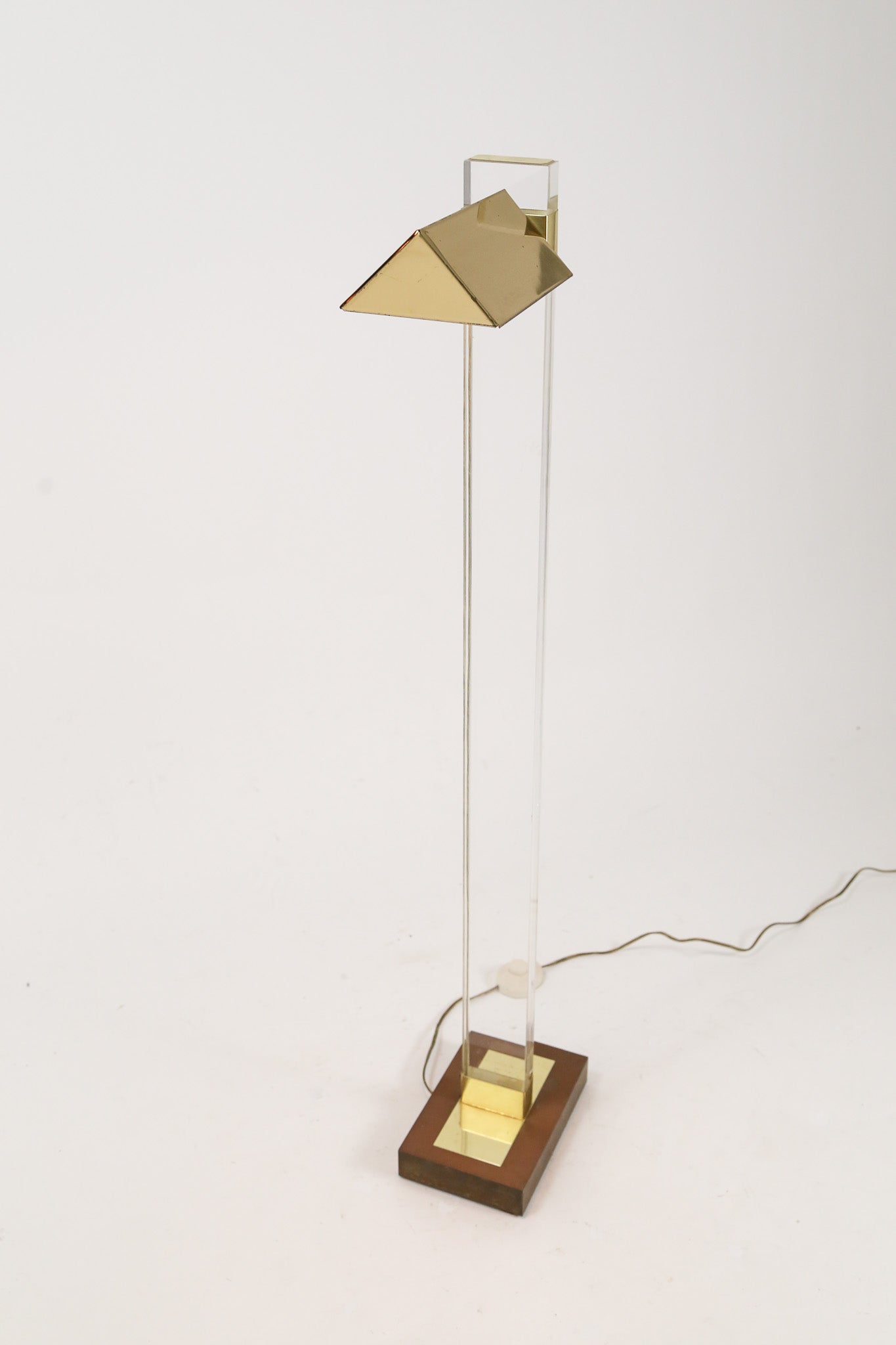 Lucite & Brass Floor Lamp / ルーサイト＆ブラス フロアランプ