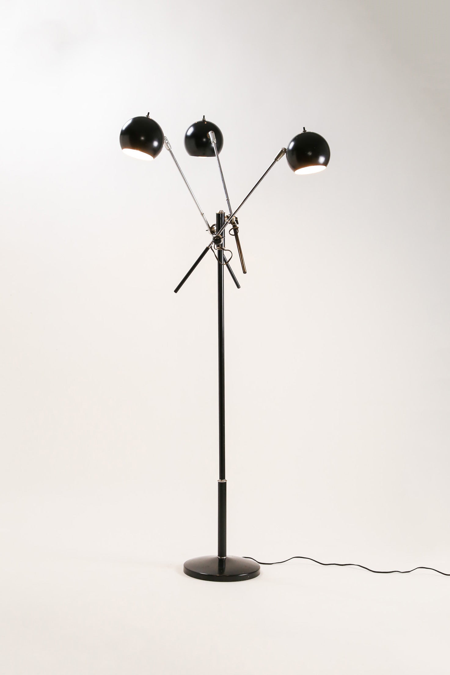 Black 3-Light Floor Lamp /  3灯フロアライト ブラック