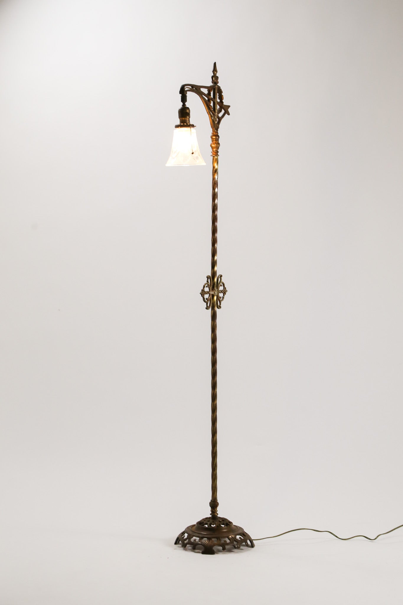 Glass Shade Iron Floor Light / ガラスシェード アイアンフロアライト