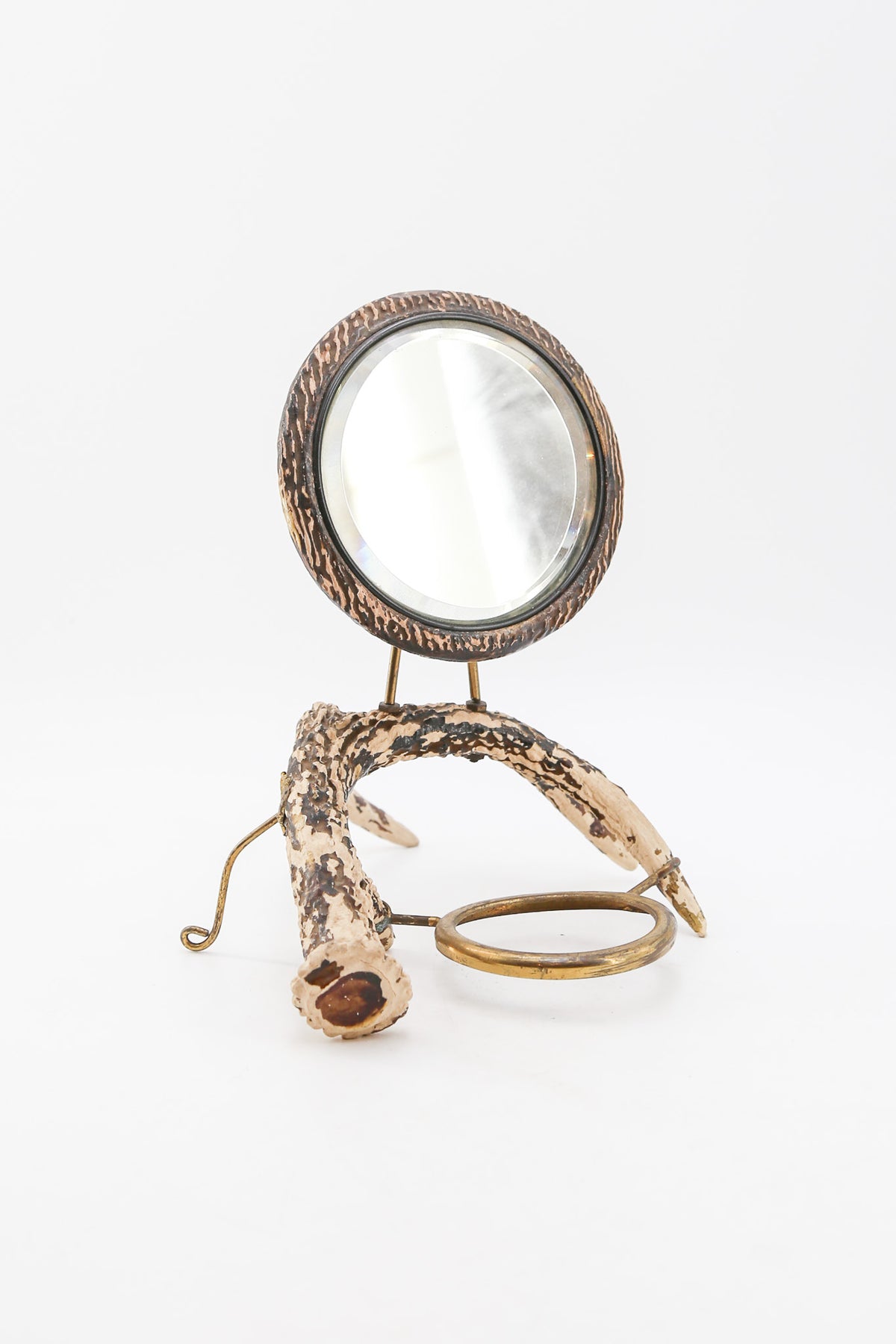 Horn Table Mirror / 鹿角 卓上ミラー