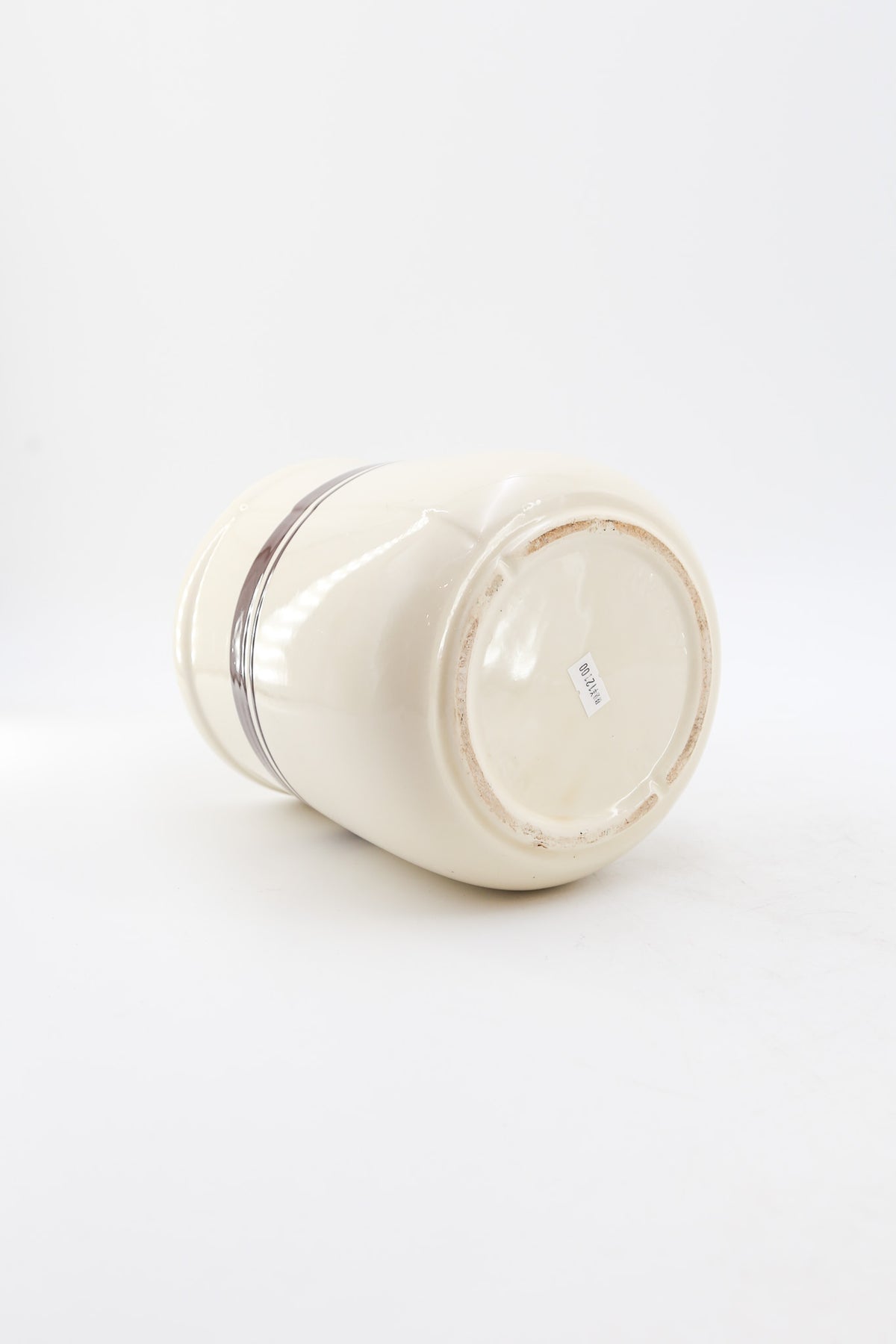 McCoy Brown Banded Stoneware Pot / マッコイ 陶器プランター ポット