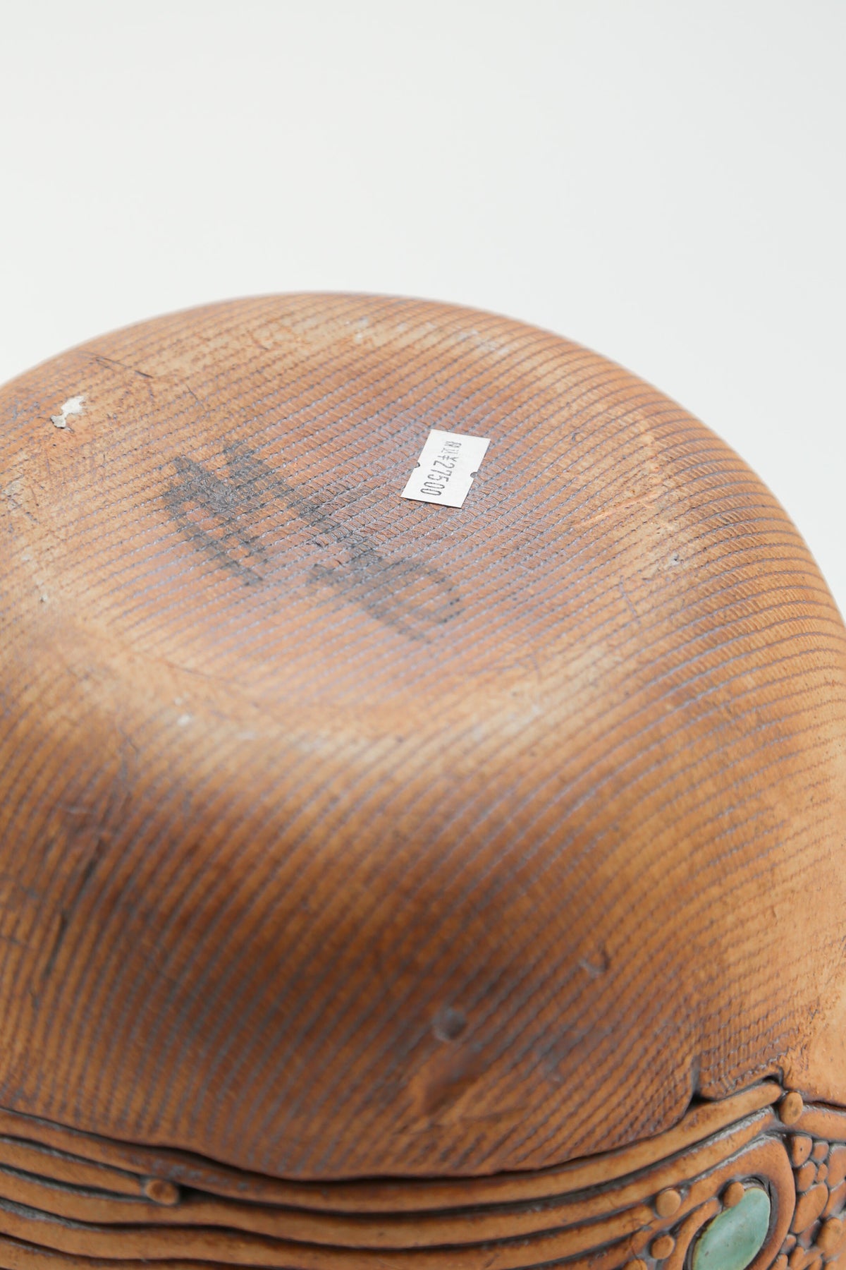 Organic Studio Pottery Sphere Vase / アメリカ買付 陶工アート オブジェ花器