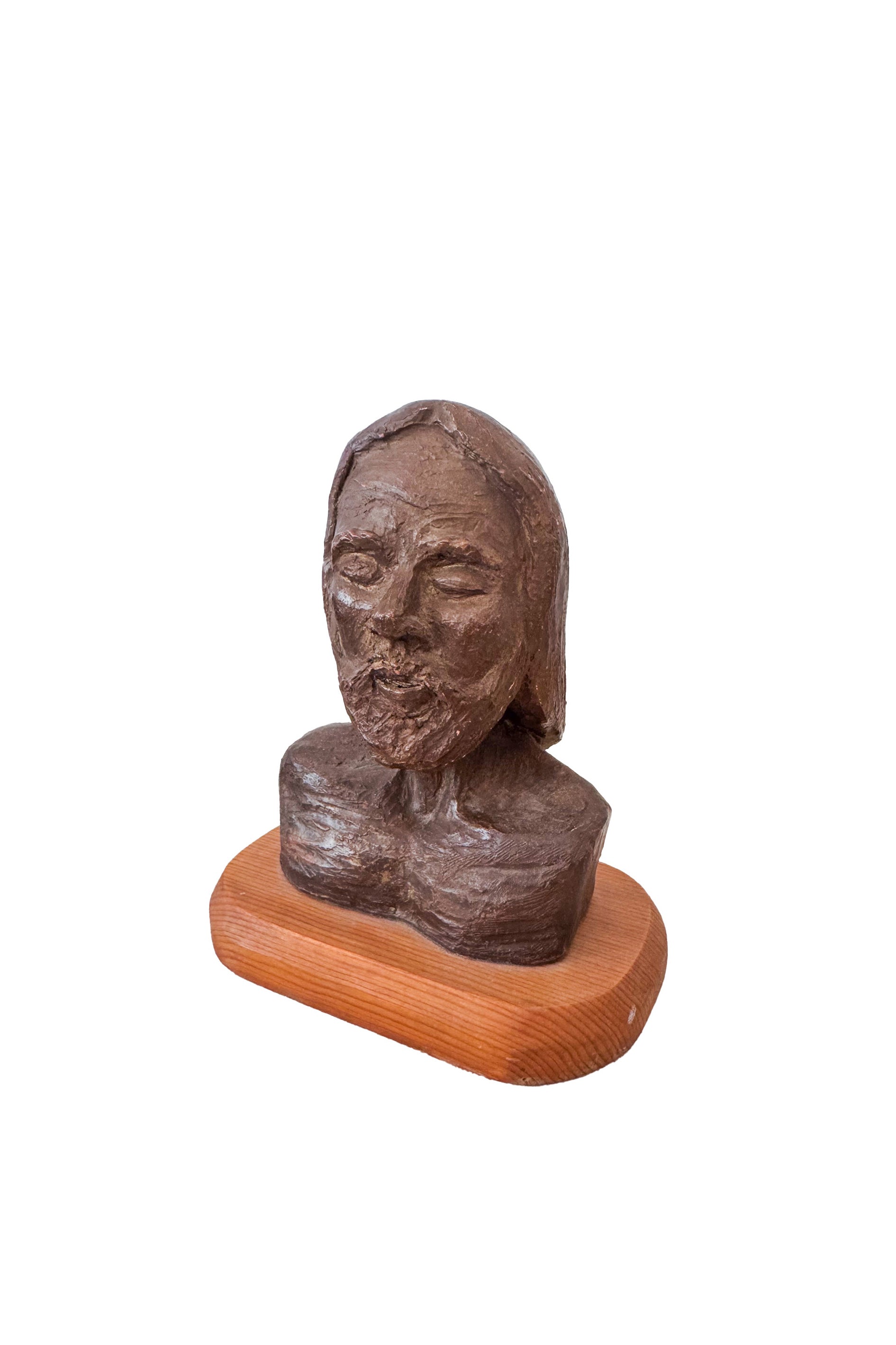 Wooden Christ Bust Object / 木製キリストの胸像