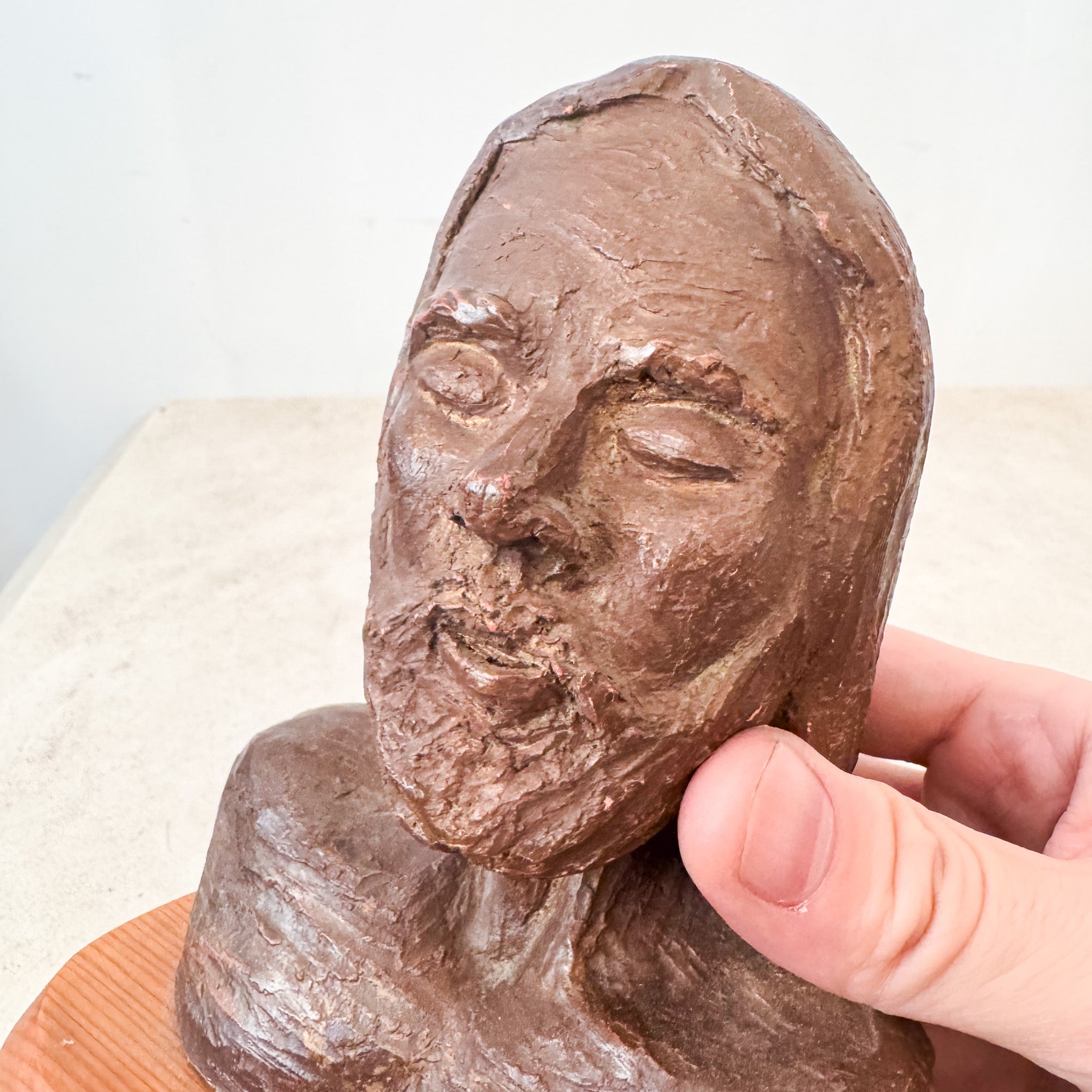 Wooden Christ Bust Object / 木製キリストの胸像