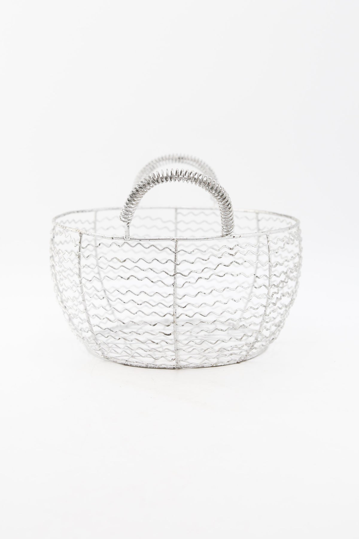 Wire Basket with Coil Handles / ワイヤーバスケット（コイルハンドル）