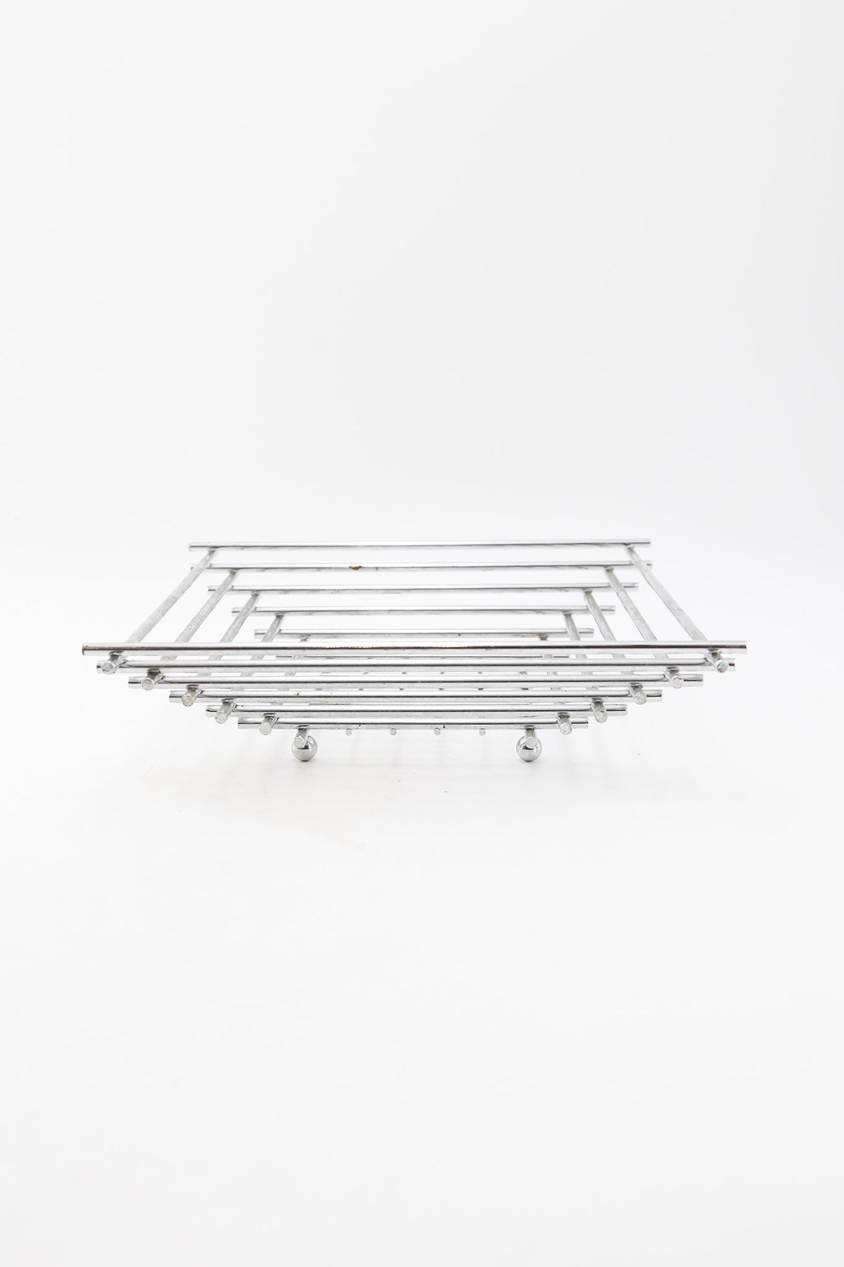 Chrome Wire Square Basket / クロームワイヤー スクエアバスケット