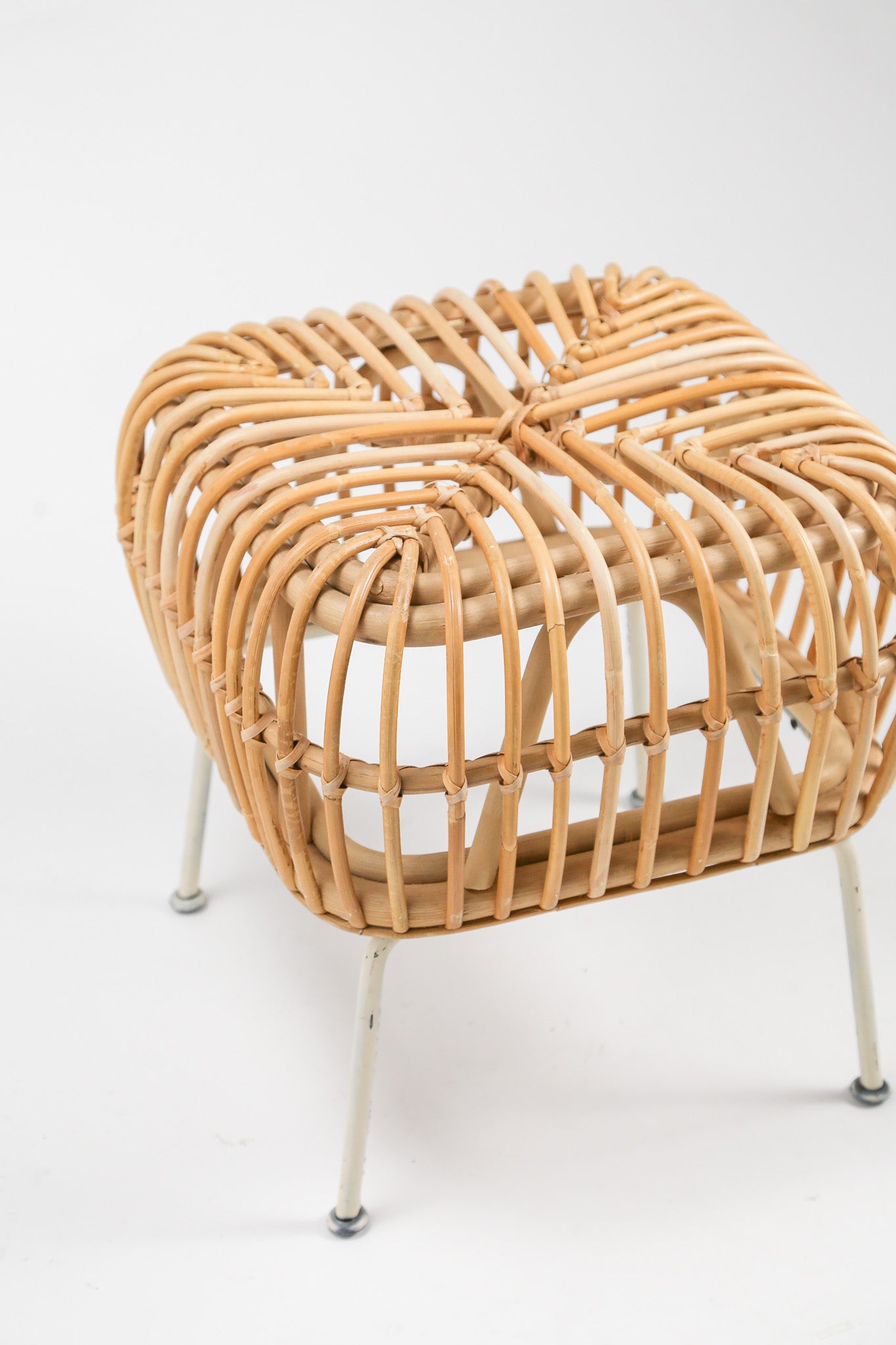 Rattan & Steel Stool / ラタン＆スチール スツール