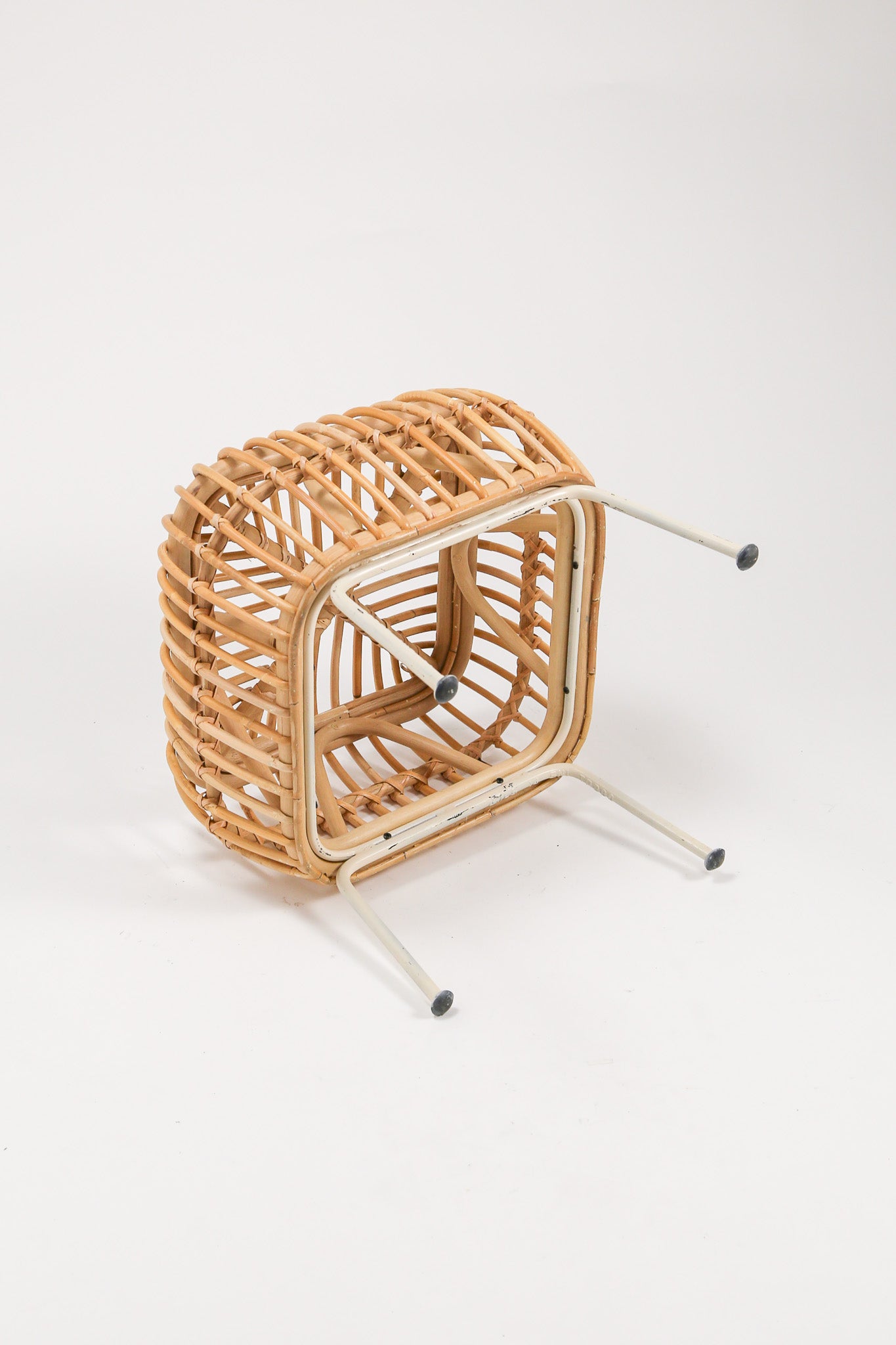 Rattan & Steel Stool / ラタン＆スチール スツール