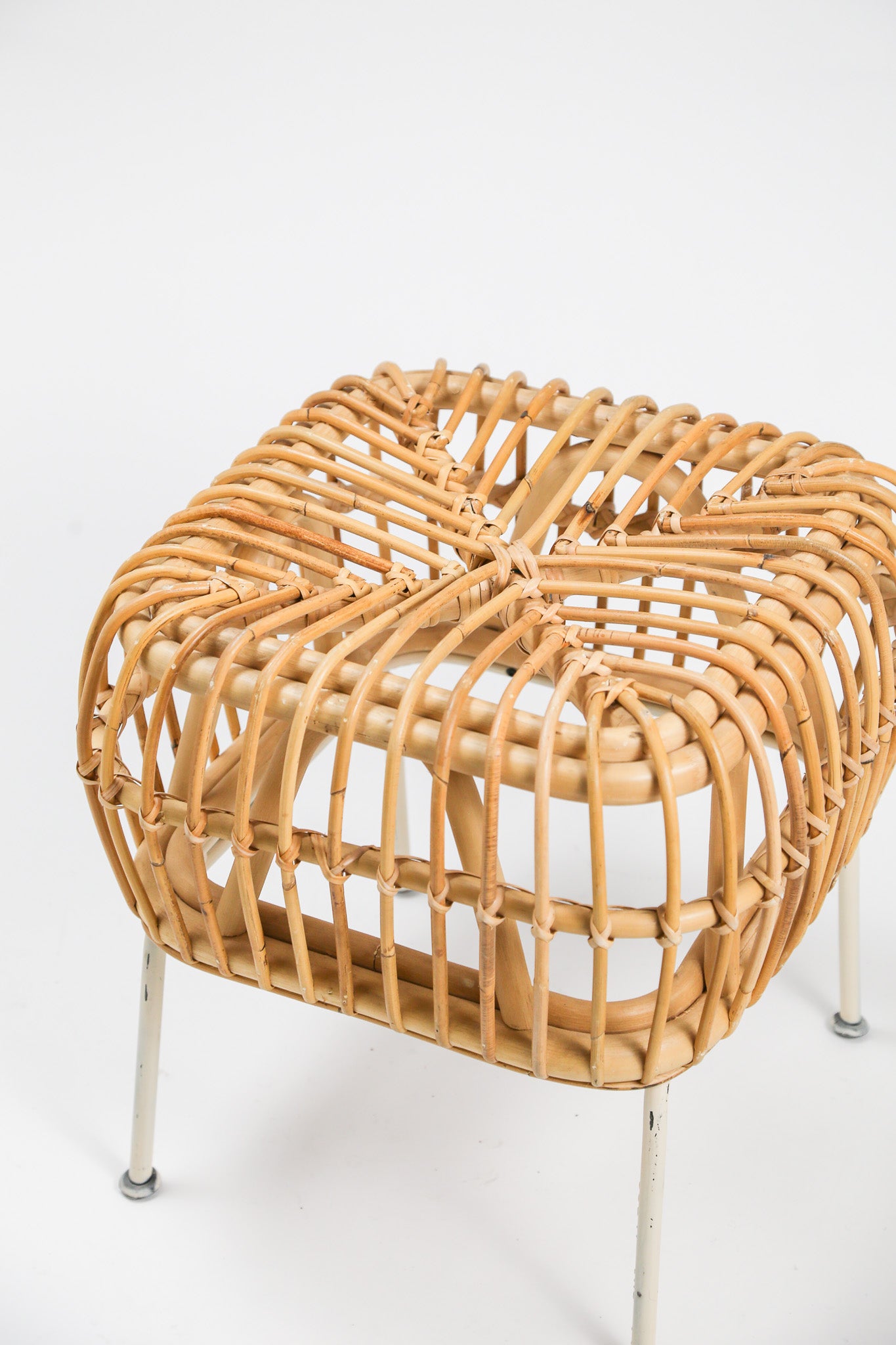 Rattan & Steel Stool / ラタン＆スチール スツール