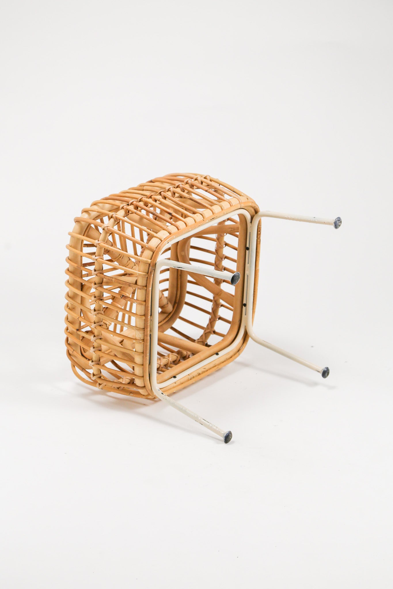 Rattan & Steel Stool / ラタン＆スチール スツール