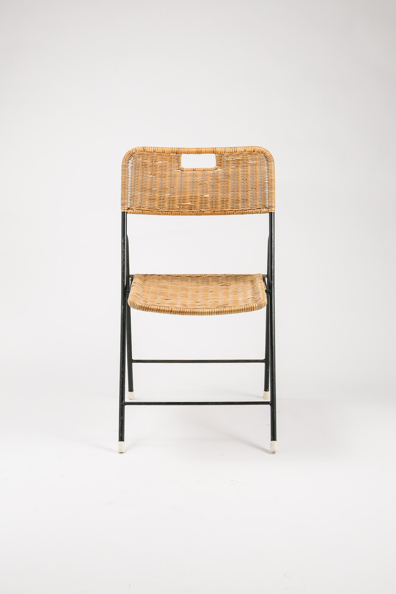Rattan & Steel Folding Chair / ラタン＆スチール フォールディングチェア