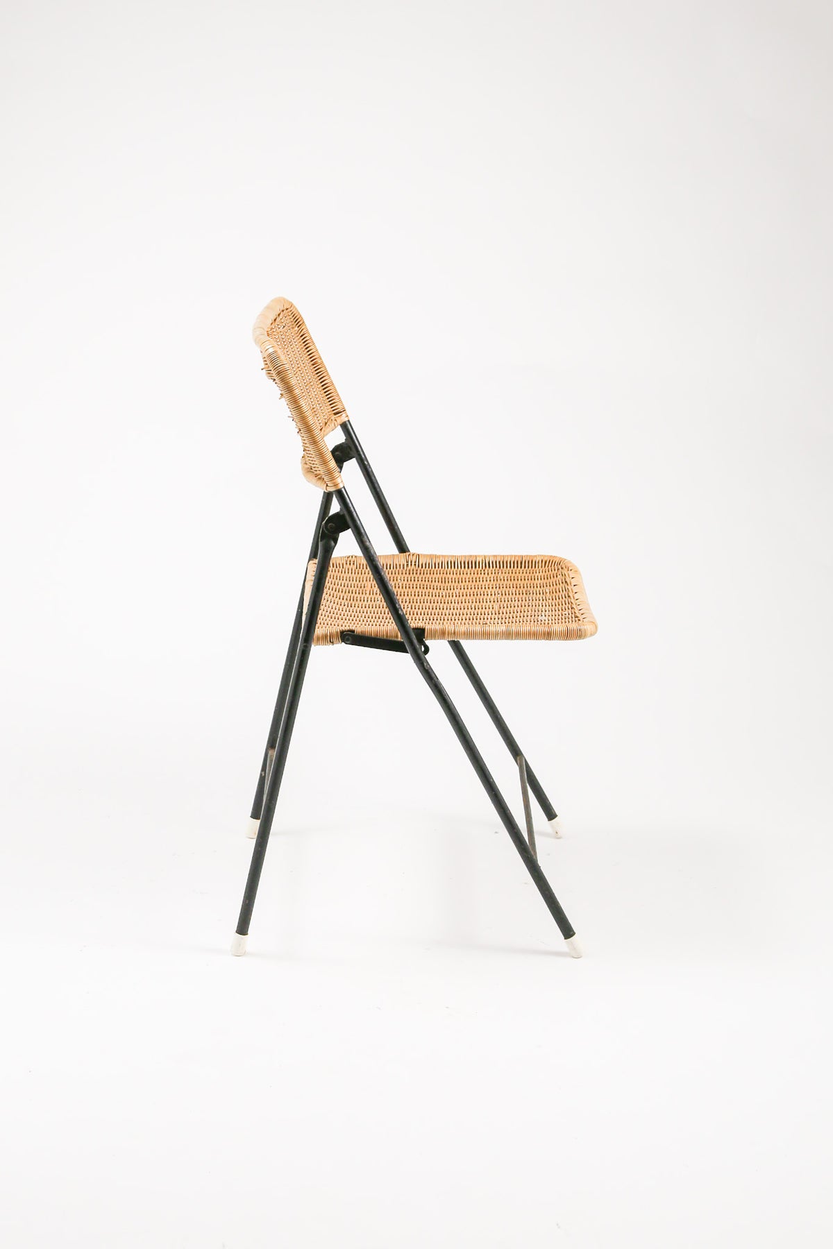 Rattan & Steel Folding Chair / ラタン＆スチール フォールディングチェア