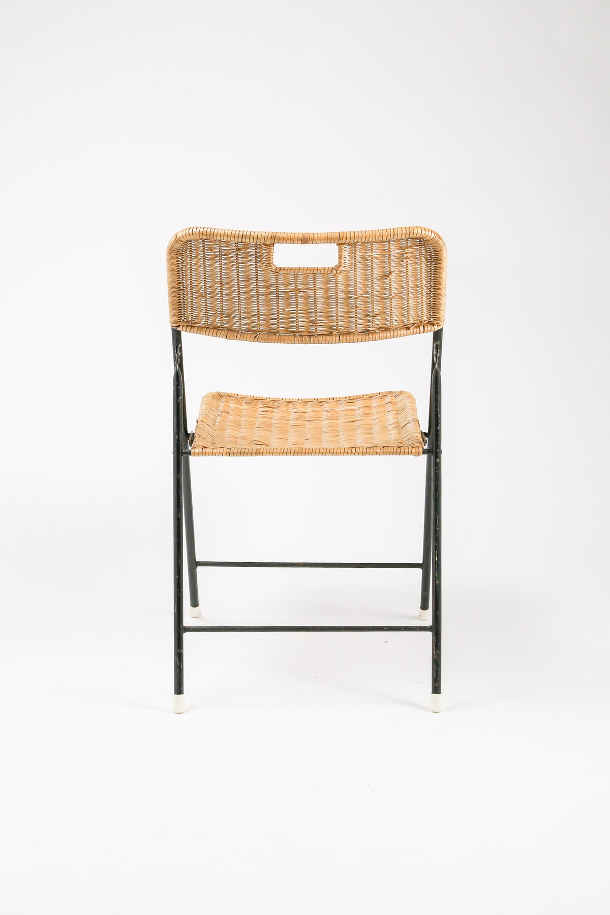 Rattan & Steel Folding Chair / ラタン＆スチール フォールディングチェア