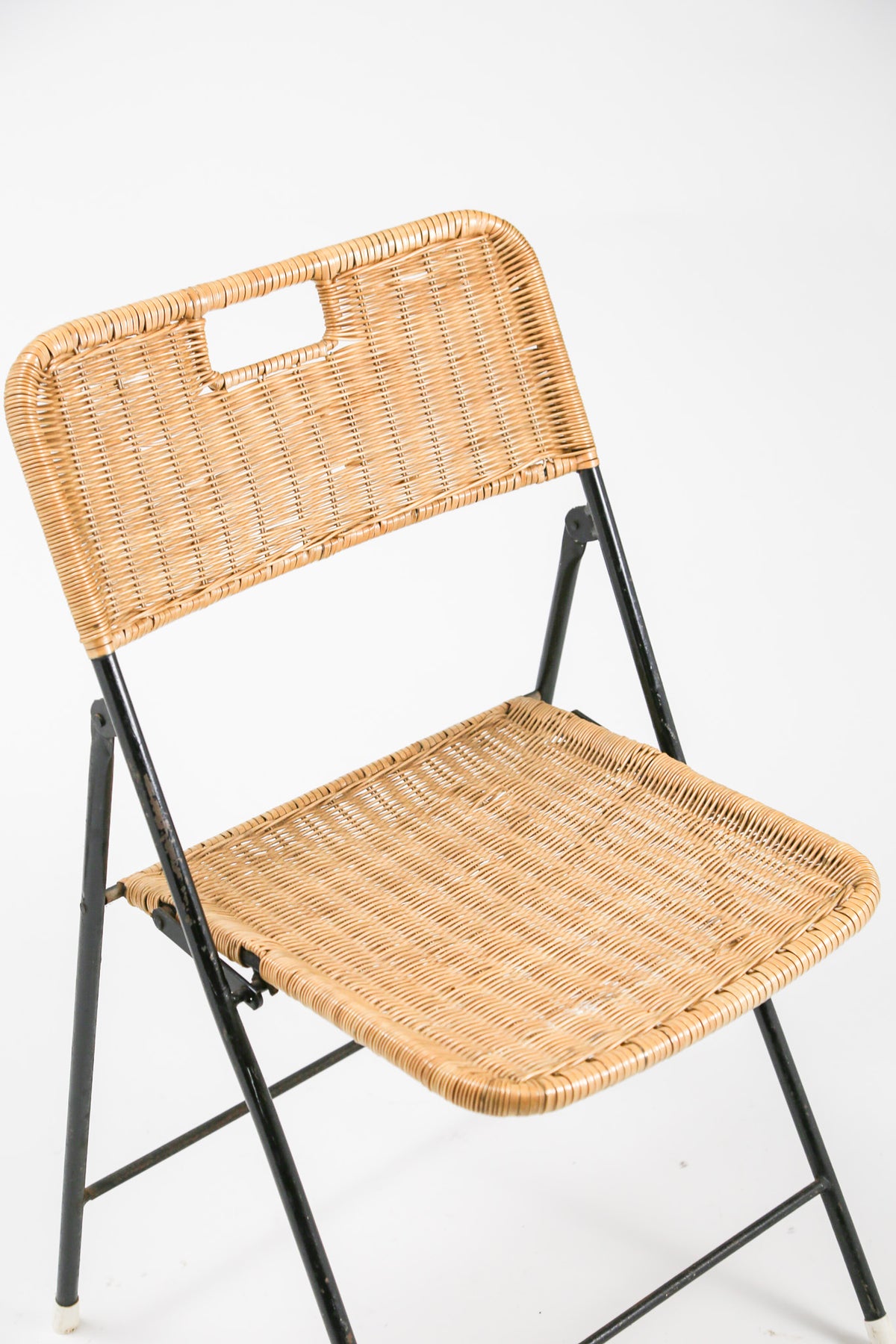 Rattan & Steel Folding Chair / ラタン＆スチール フォールディングチェア