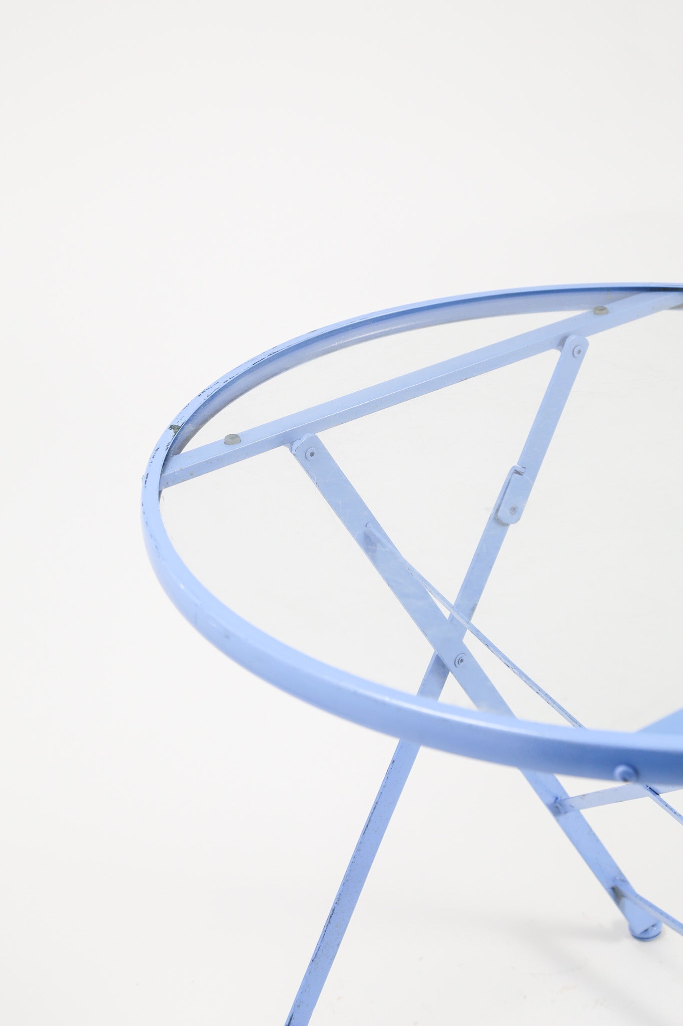 Folding Cafe Table with Glass Top / ガラス天板 フォールディング