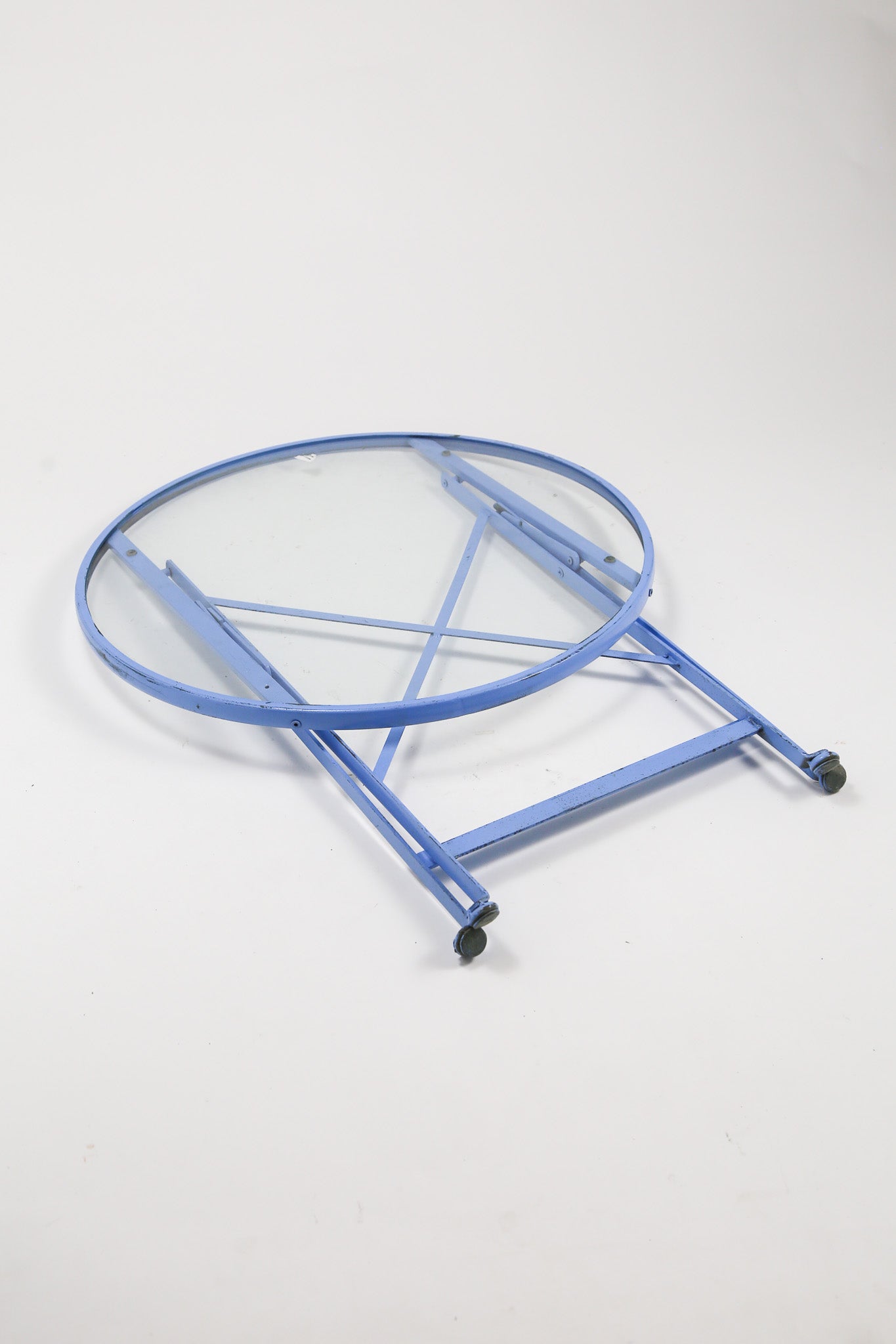 Folding Cafe Table with Glass Top / ガラス天板 フォールディング
