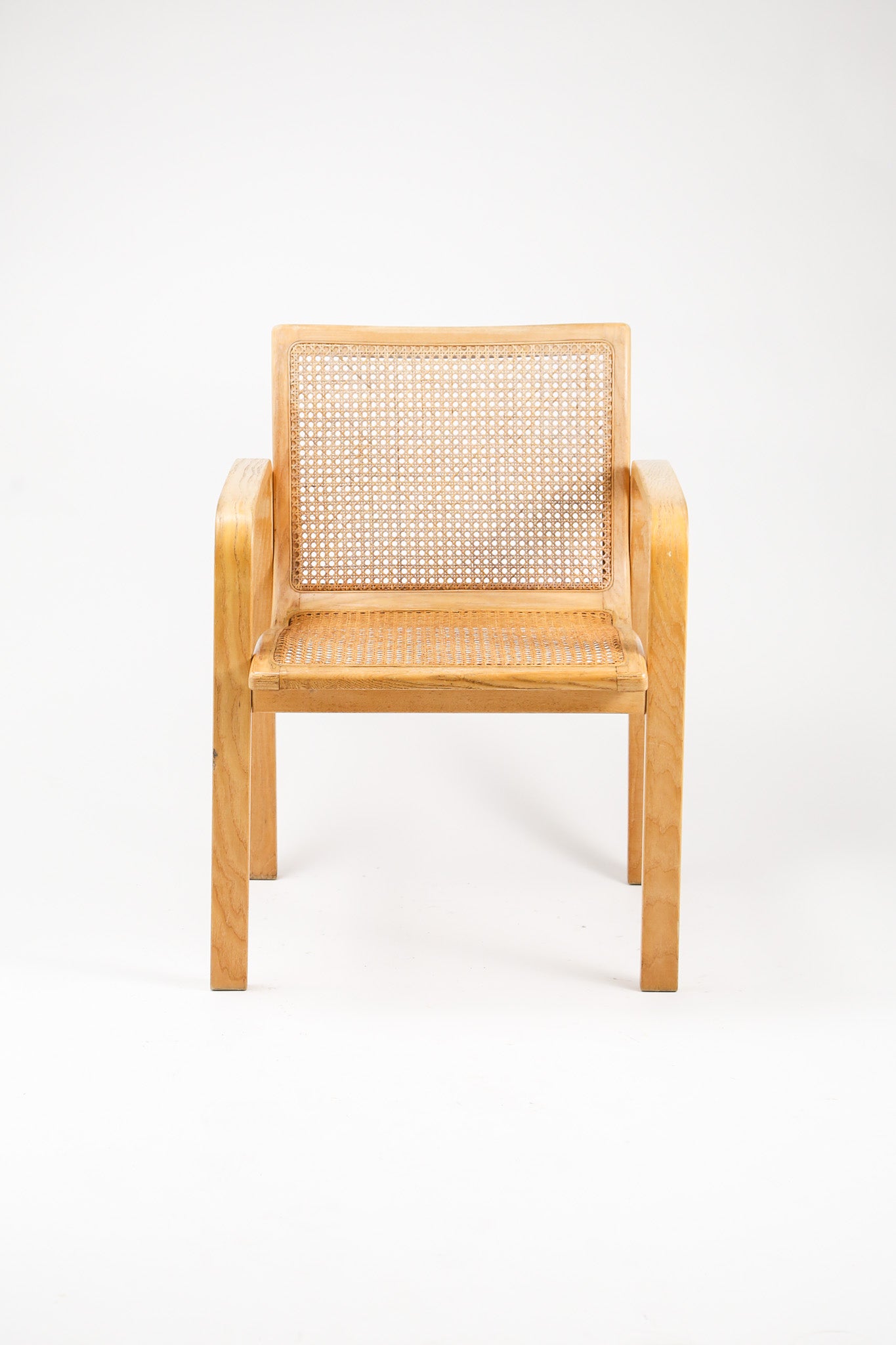 1970s Beechwood & Cane Armchair by Olivo Pietro / 1970年代 Olivo Pietro ビーチ材＆ラタン アームチェア