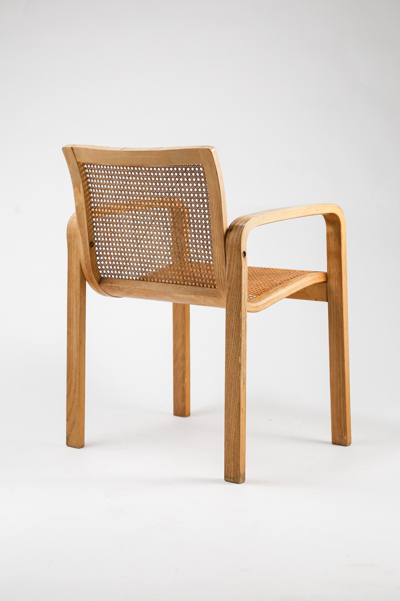 1970s Beechwood & Cane Armchair by Olivo Pietro / 1970年代 Olivo Pietro ビーチ材＆ラタン アームチェア