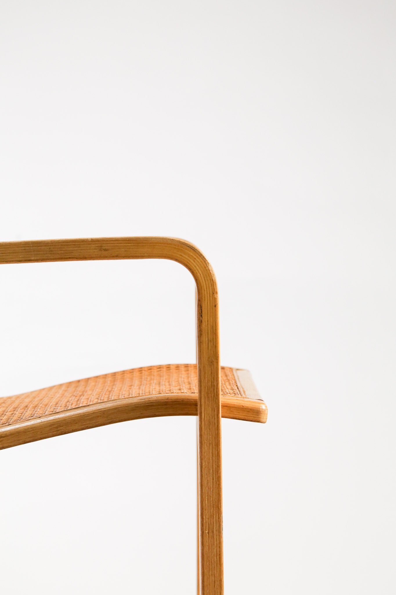 1970s Beechwood & Cane Armchair by Olivo Pietro / 1970年代 Olivo Pietro ビーチ材＆ラタン アームチェア
