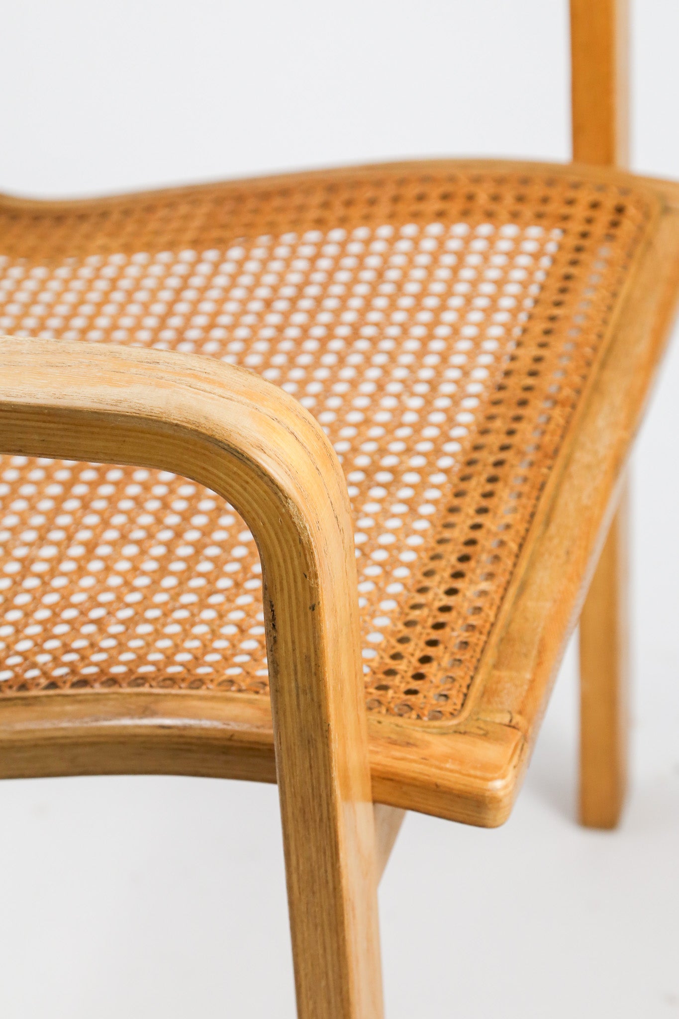 1970s Beechwood & Cane Armchair by Olivo Pietro / 1970年代 Olivo Pietro ビーチ材＆ラタン アームチェア