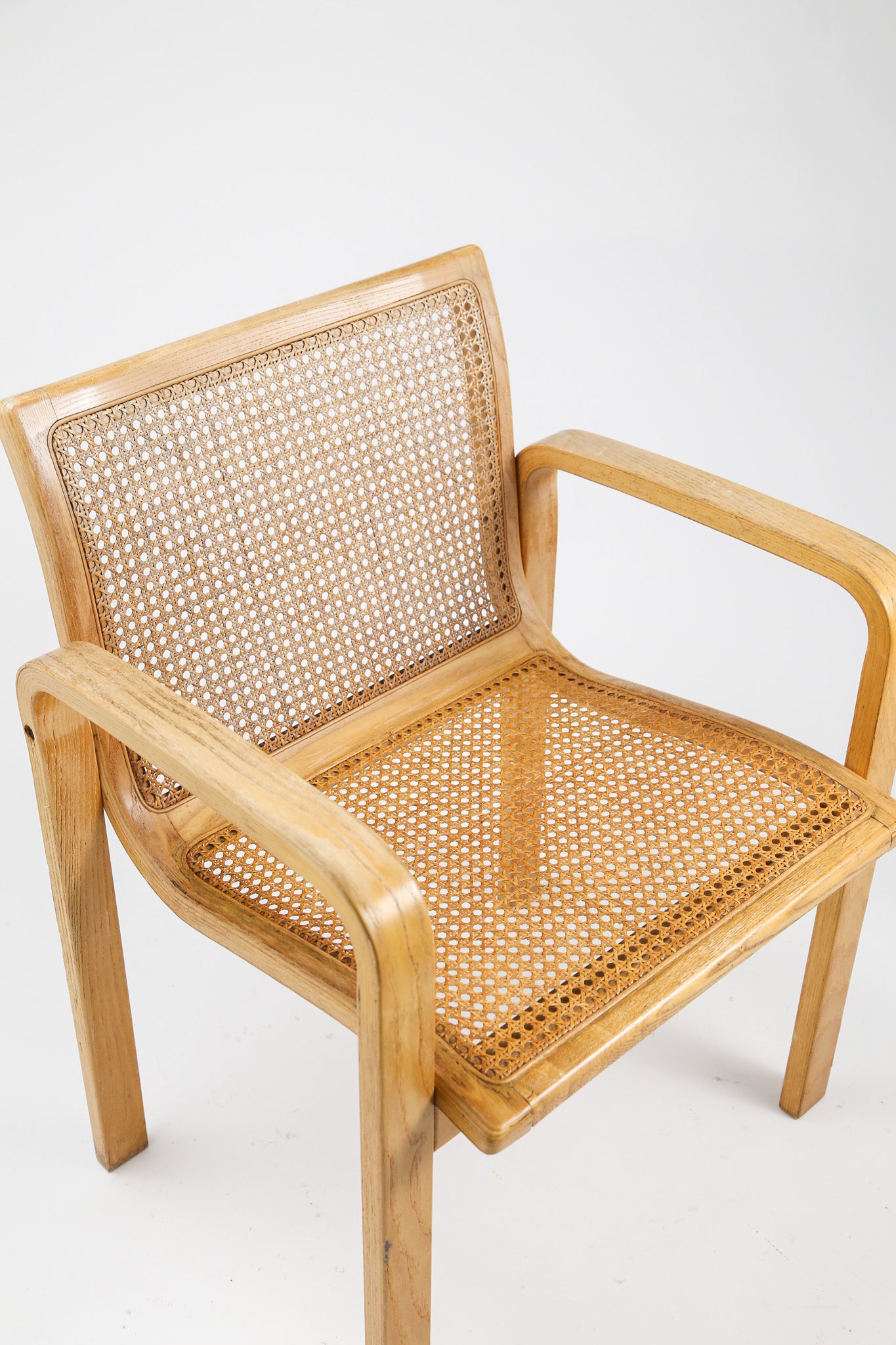 1970s Beechwood & Cane Armchair by Olivo Pietro / 1970年代 Olivo Pietro ビーチ材＆ラタン アームチェア