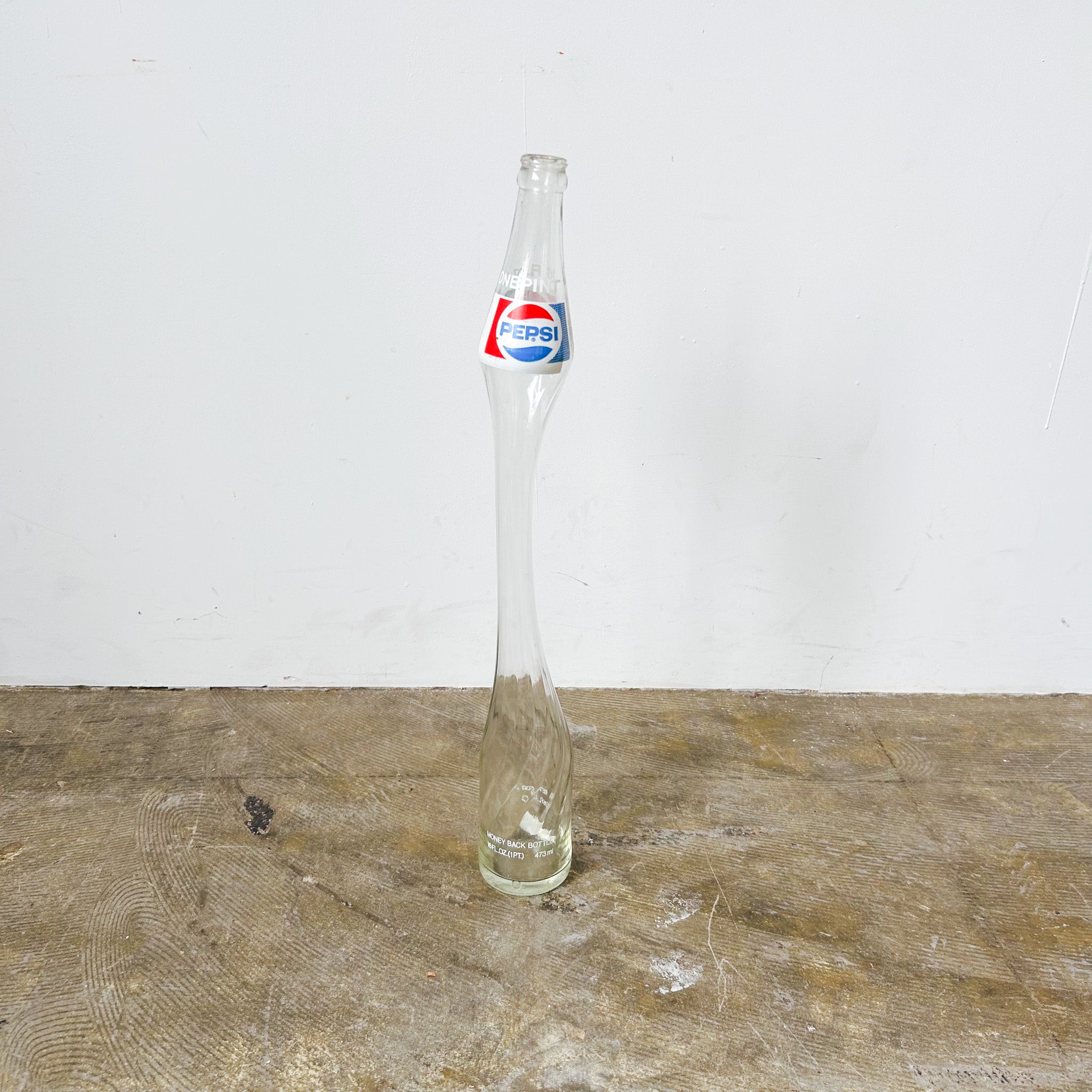 Stretched Glass Bottle "pepsi"/ ねじりボトル