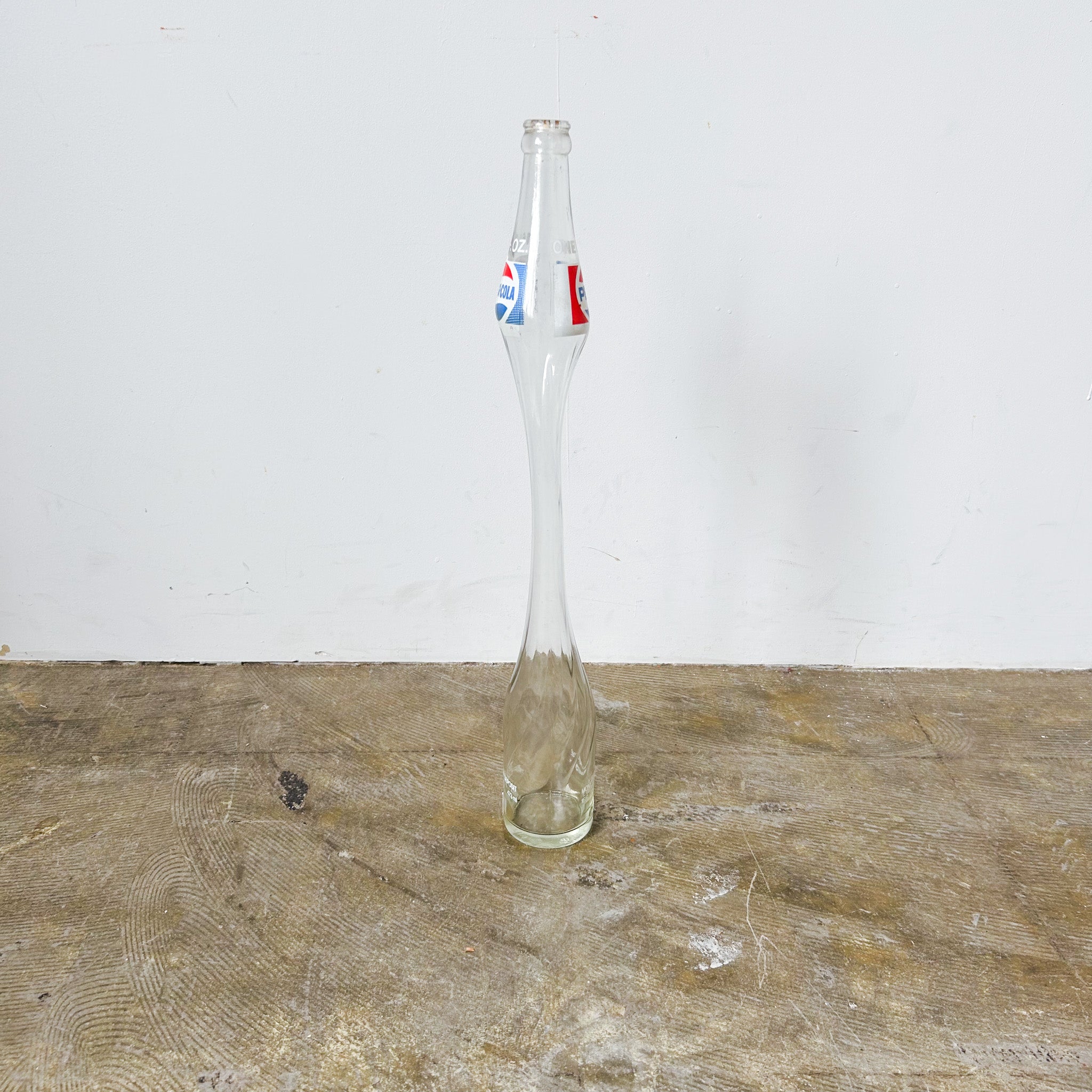 Stretched Glass Bottle "pepsi"/ ねじりボトル