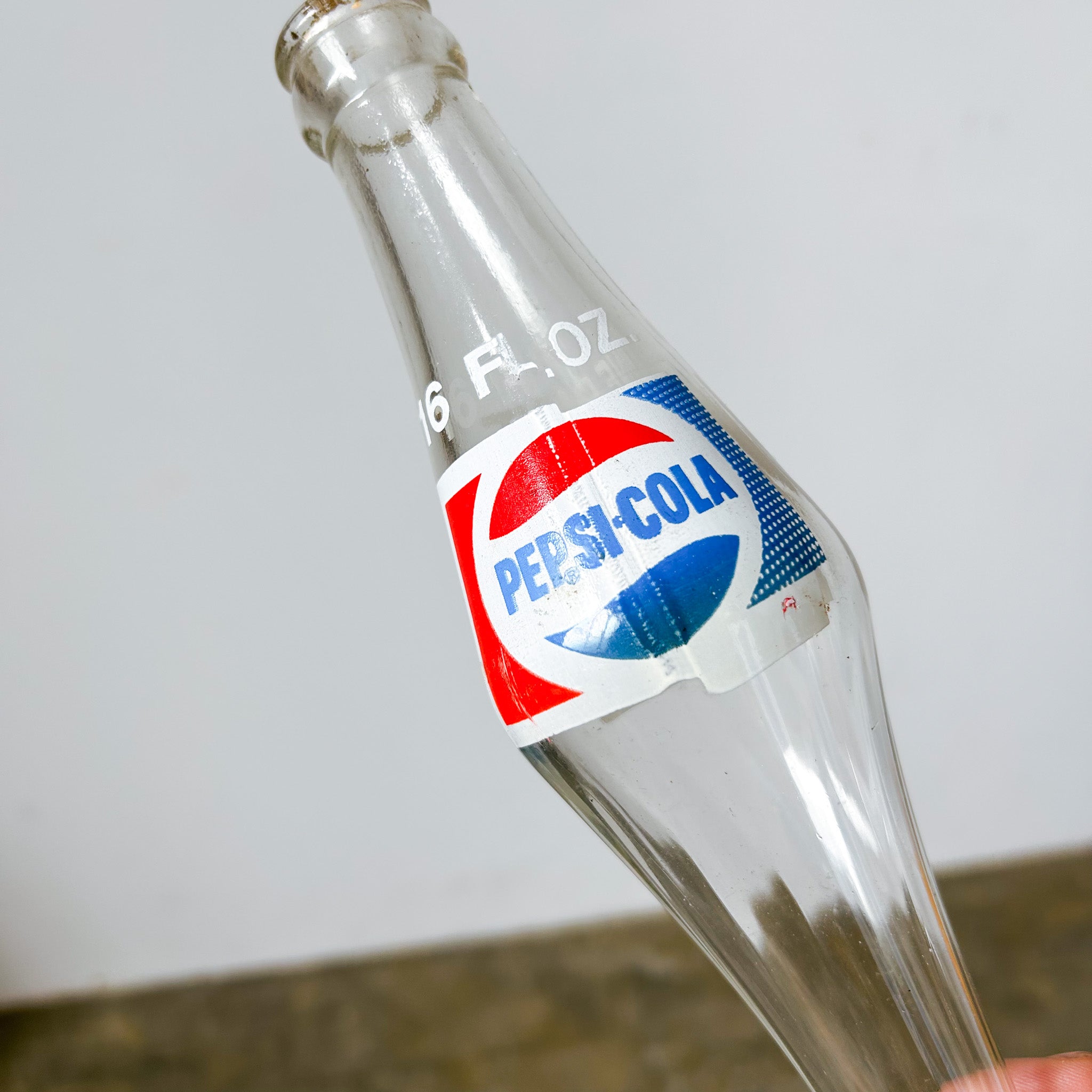 Stretched Glass Bottle "pepsi"/ ねじりボトル