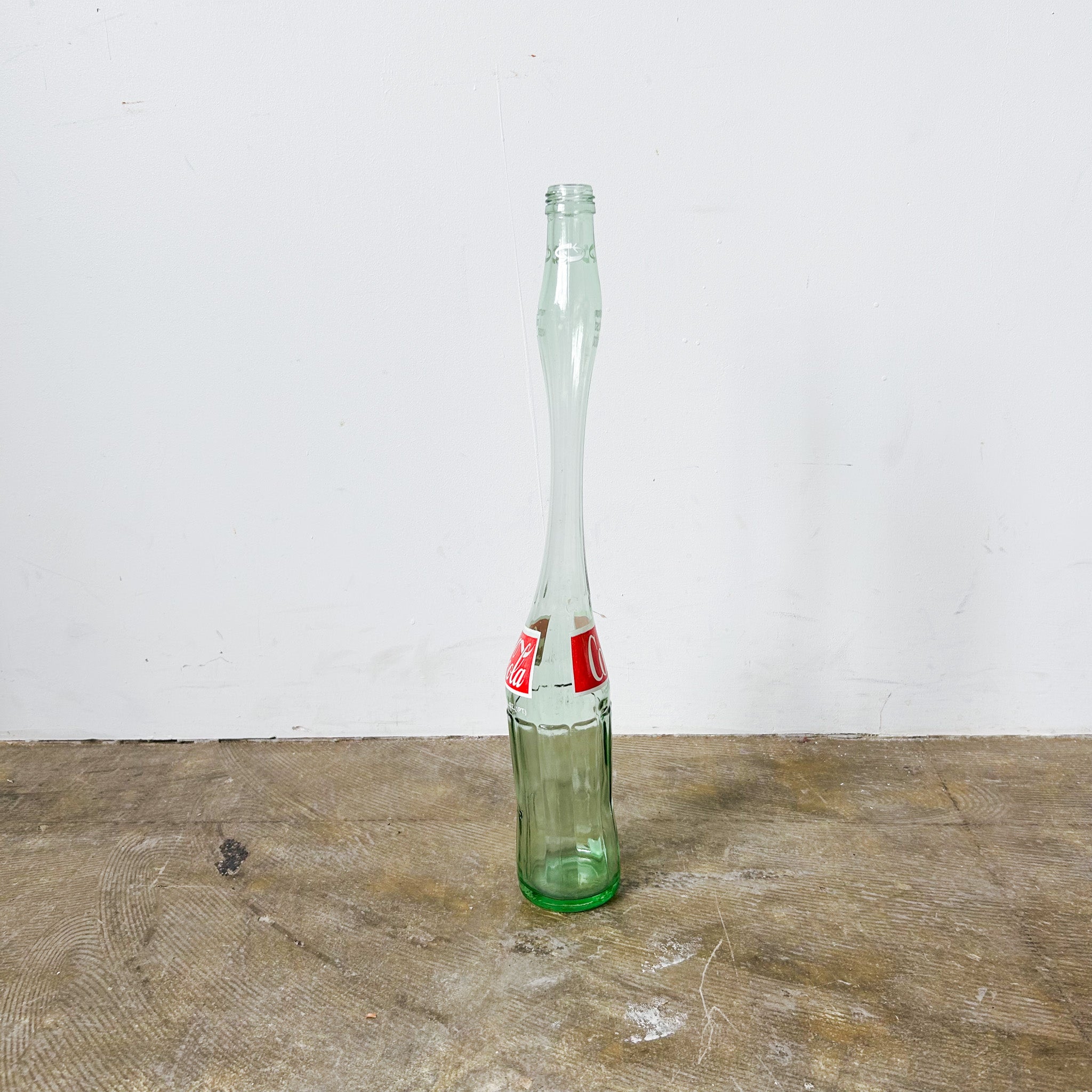 Stretched Glass Bottle "coca-cola"/ ねじりボトル