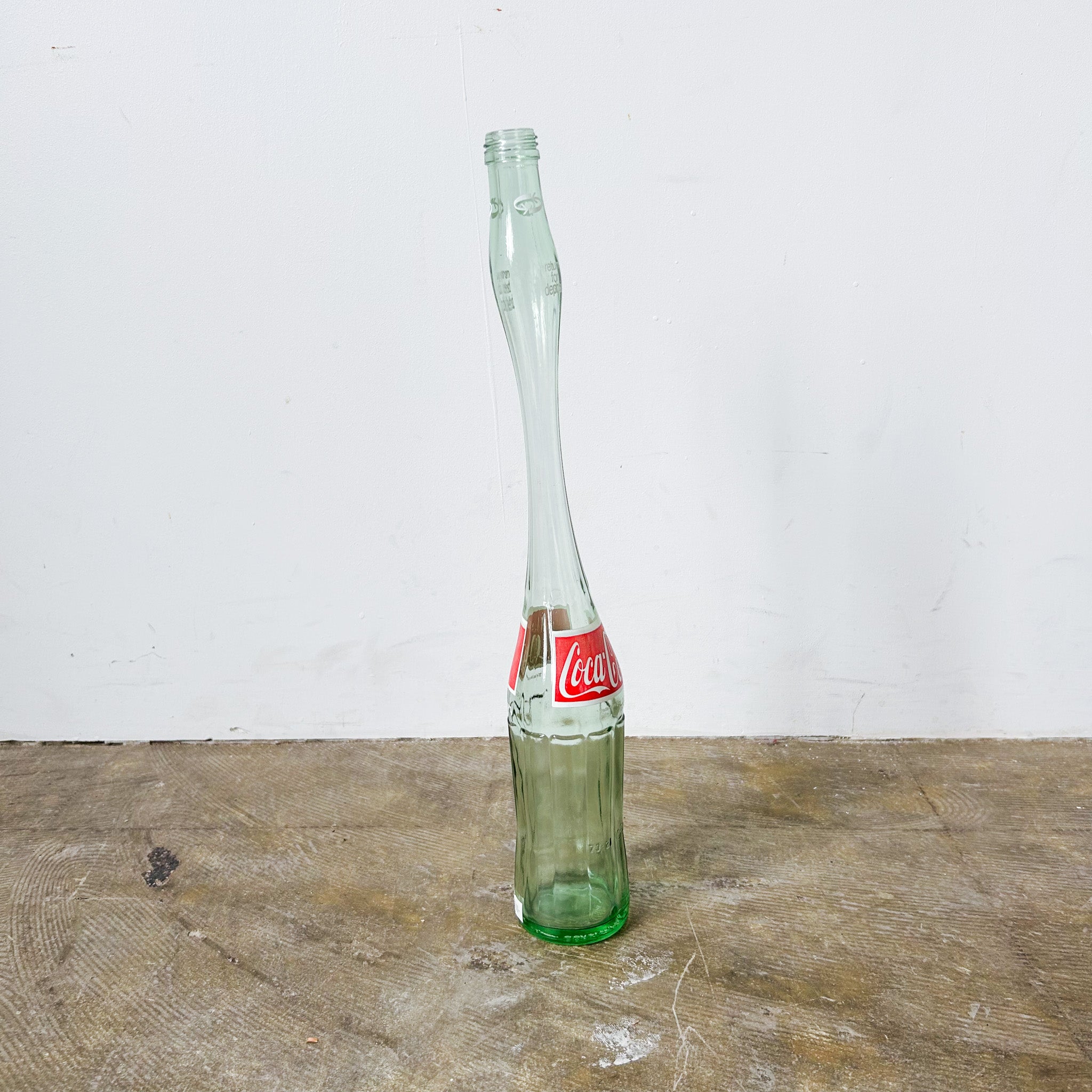 Stretched Glass Bottle "coca-cola"/ ねじりボトル