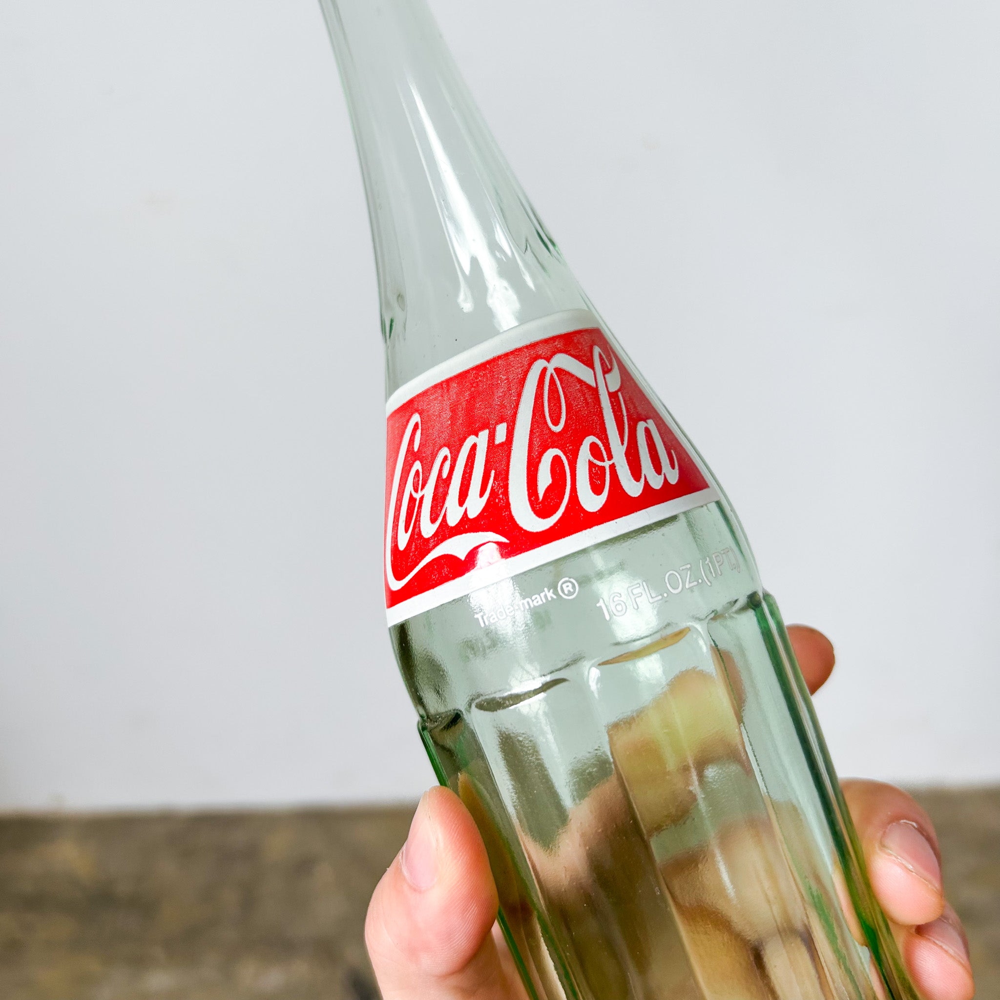 Stretched Glass Bottle "coca-cola"/ ねじりボトル