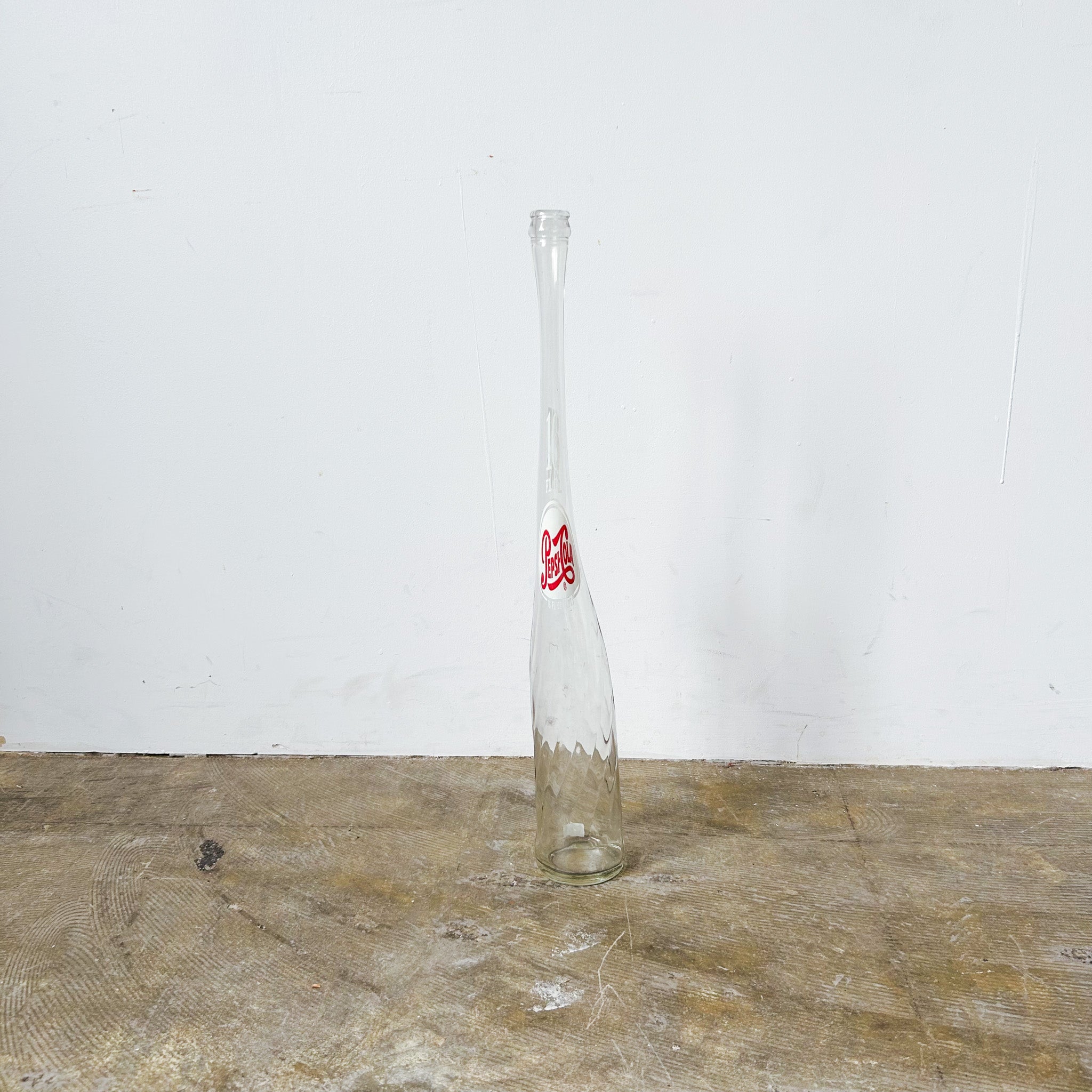 Stretched Glass Bottle "pepsi"/ ねじりボトル