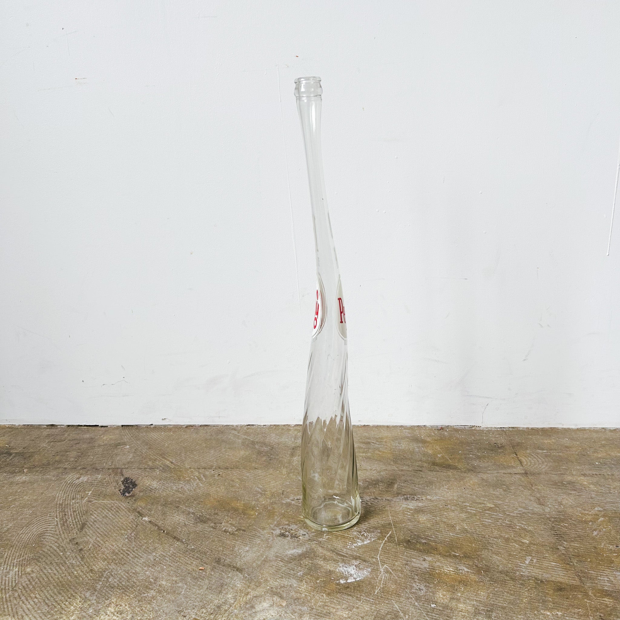 Stretched Glass Bottle "pepsi"/ ねじりボトル