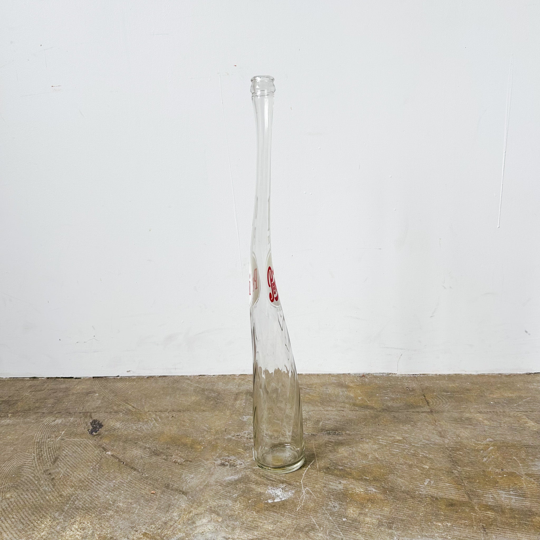 Stretched Glass Bottle "pepsi"/ ねじりボトル