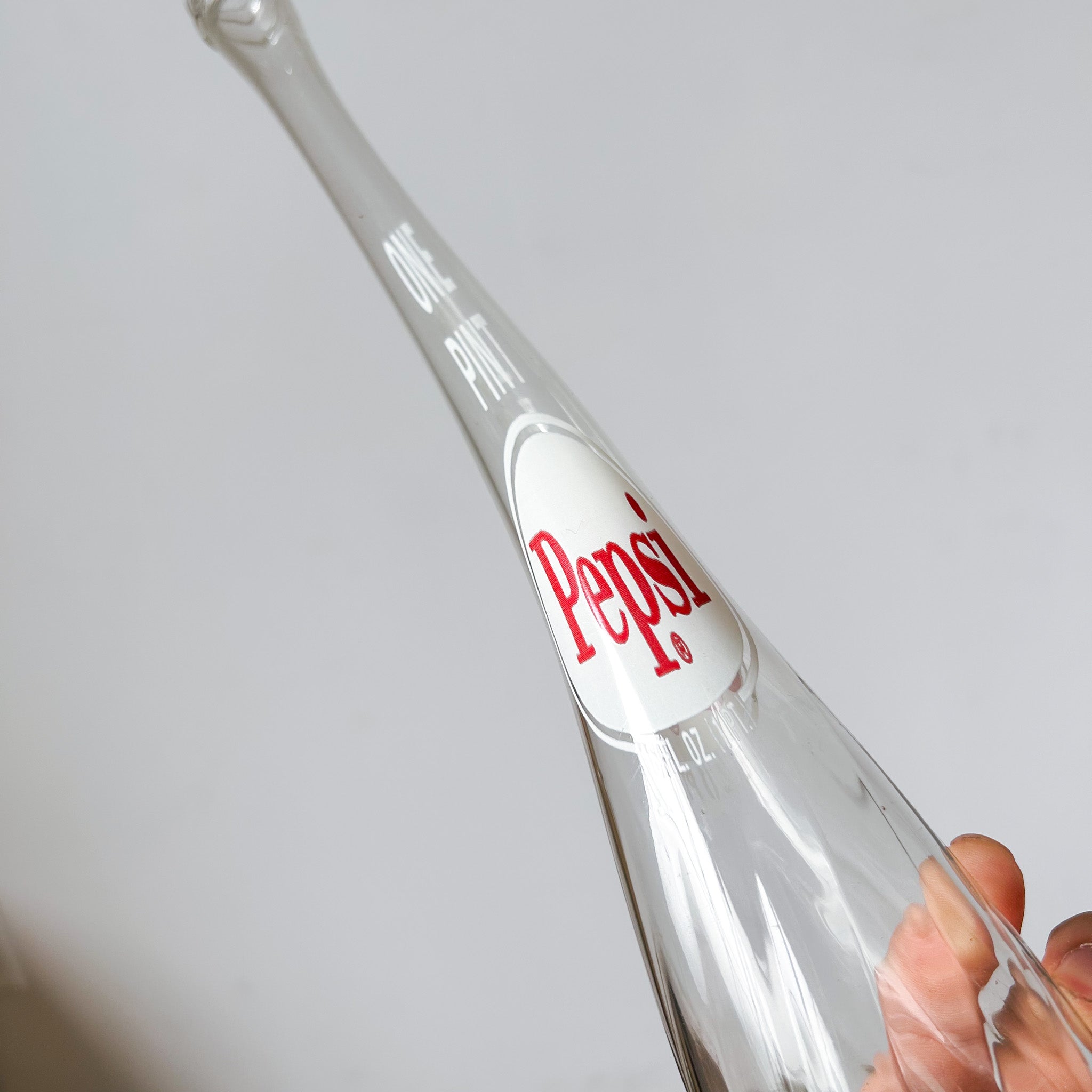 Stretched Glass Bottle "pepsi"/ ねじりボトル