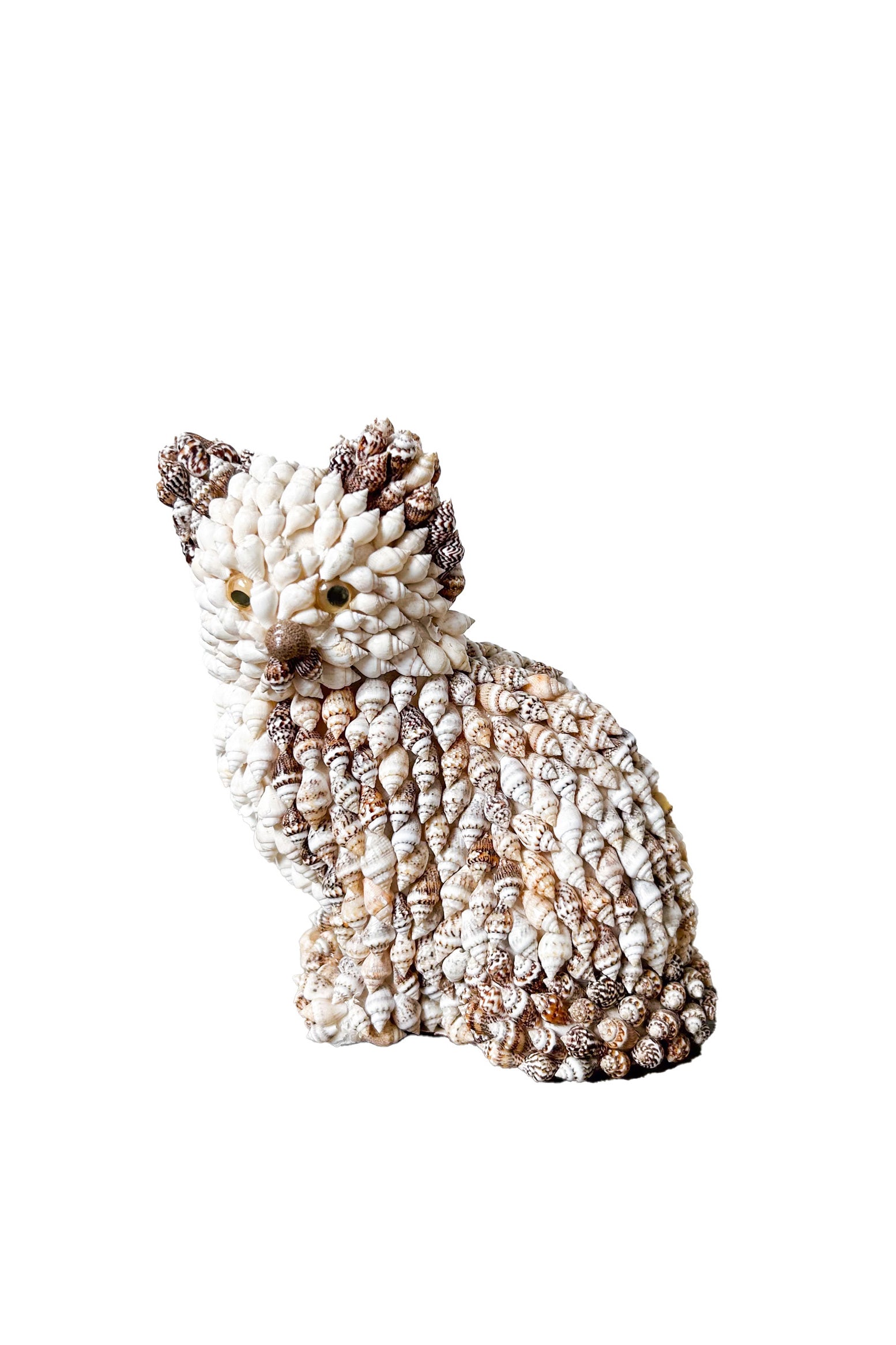Seashell Cat Figurine / 貝殻アートの猫