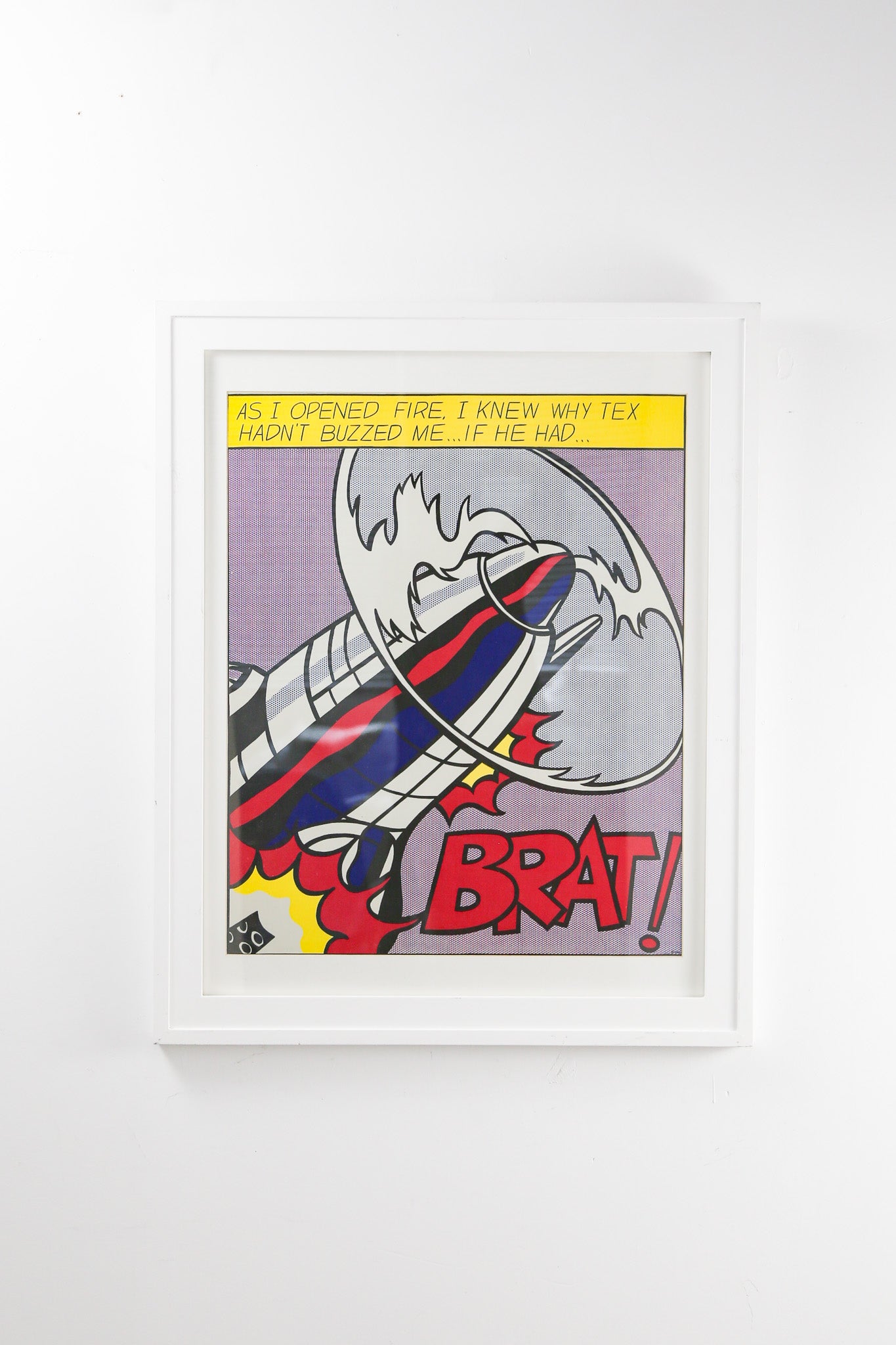 Roy Lichtenstein "As I Opened Fire" (Panel A) Poster / ロイ・リキテンスタイン "As I Opened Fire" ポスター