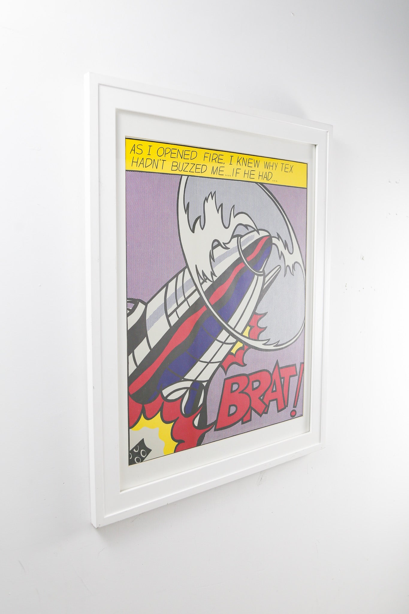 Roy Lichtenstein "As I Opened Fire" (Panel A) Poster / ロイ・リキテンスタイン "As I Opened Fire" ポスター