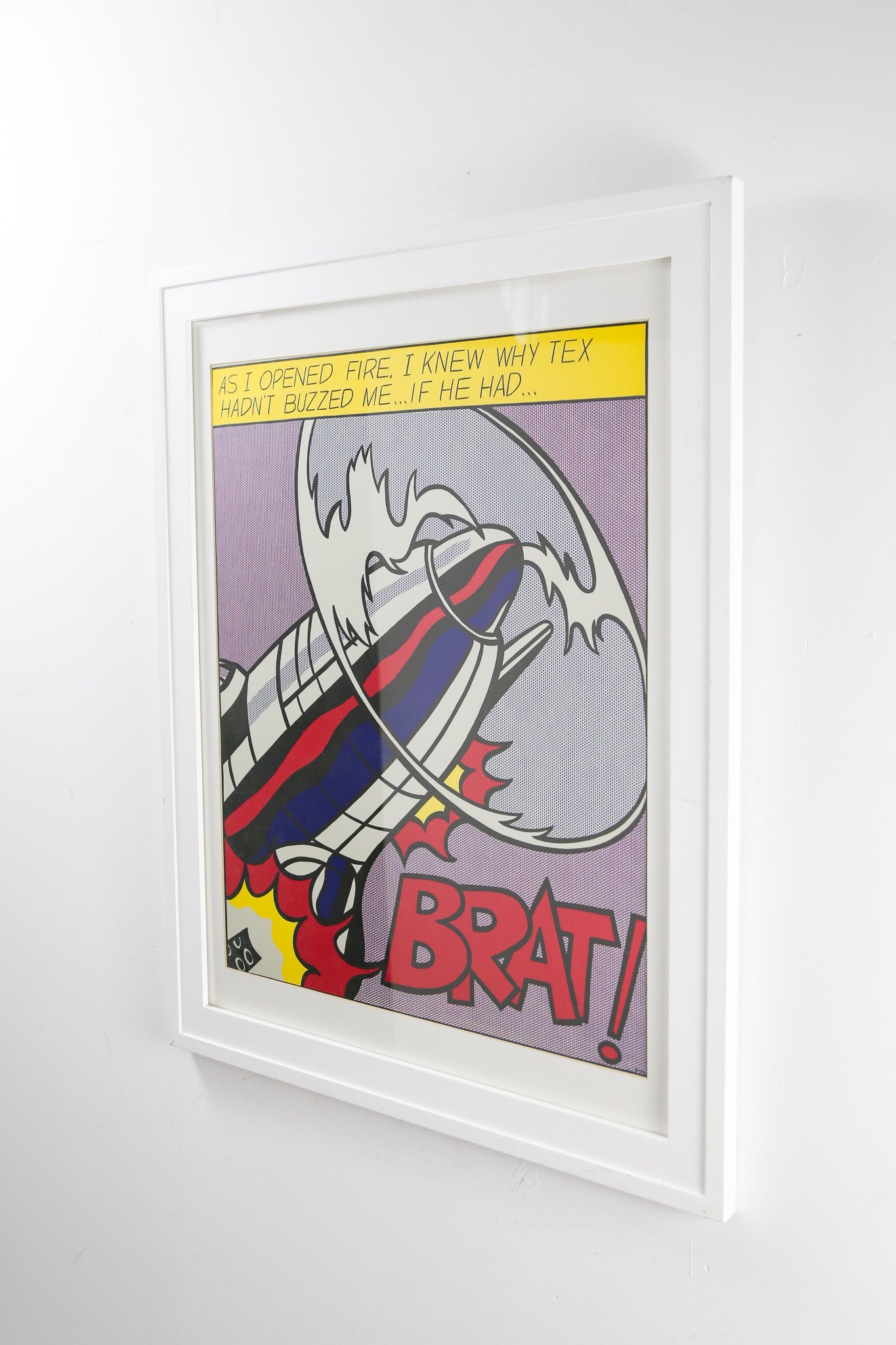 Roy Lichtenstein "As I Opened Fire" (Panel A) Poster / ロイ・リキテンスタイン "As I Opened Fire" ポスター