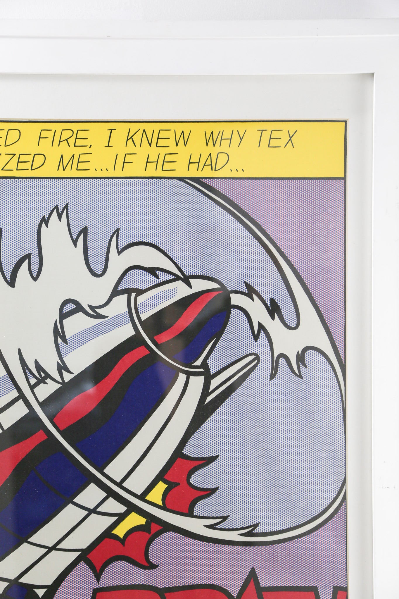 Roy Lichtenstein "As I Opened Fire" (Panel A) Poster / ロイ・リキテンスタイン "As I Opened Fire" ポスター