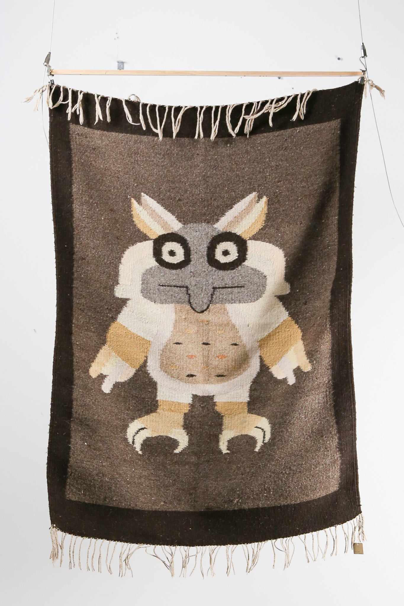 Vintage Owl Tapestry Rug / ヴィンテージ フクロウ タペストリー ラグ