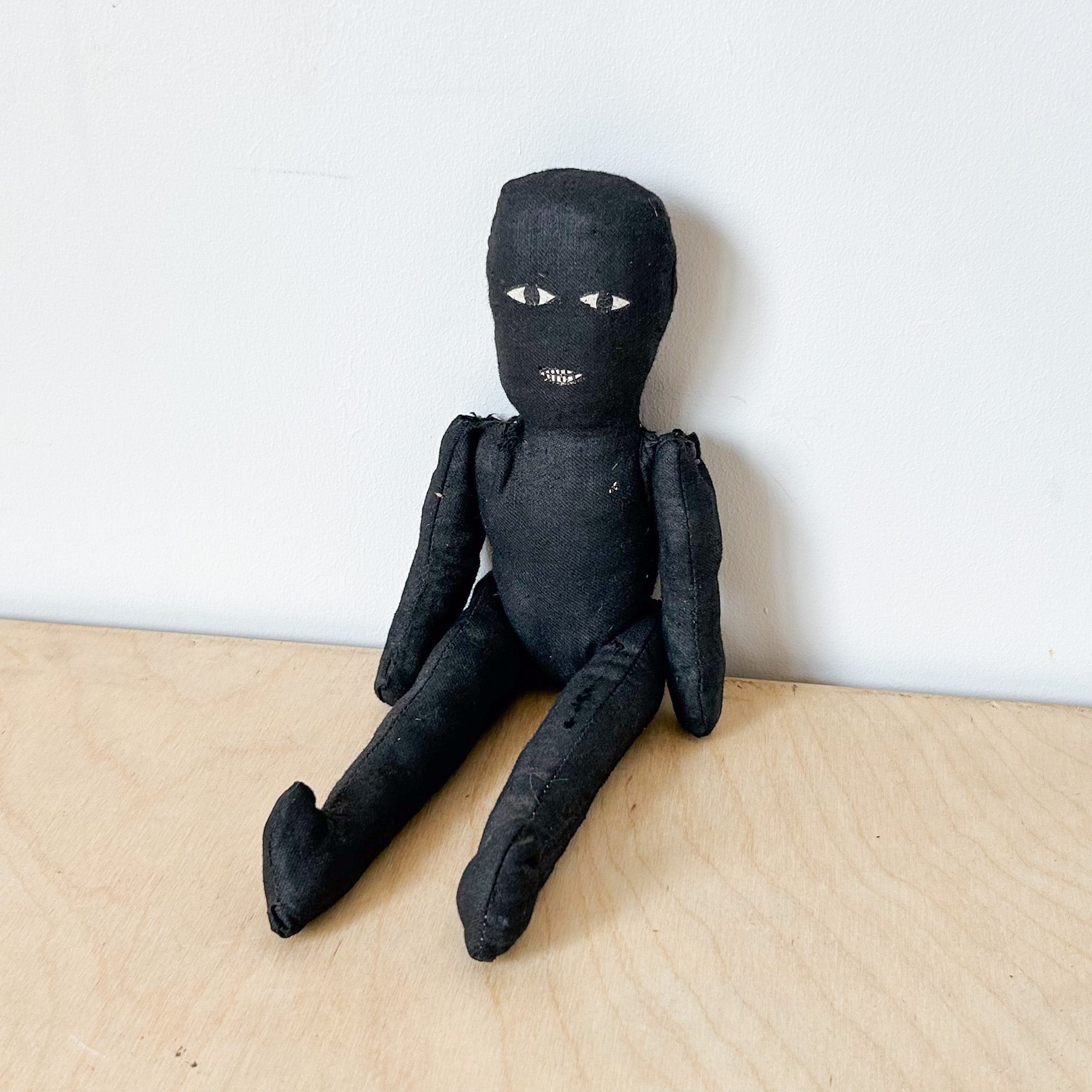 Handmade Black Rag Dall / ハンドメイド黒いぬいぐるみ