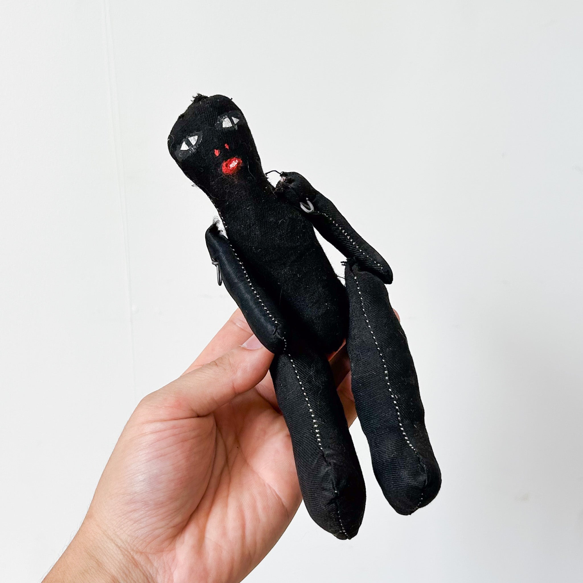 Handmade Black Rag Dall / ハンドメイド黒いぬいぐるみ