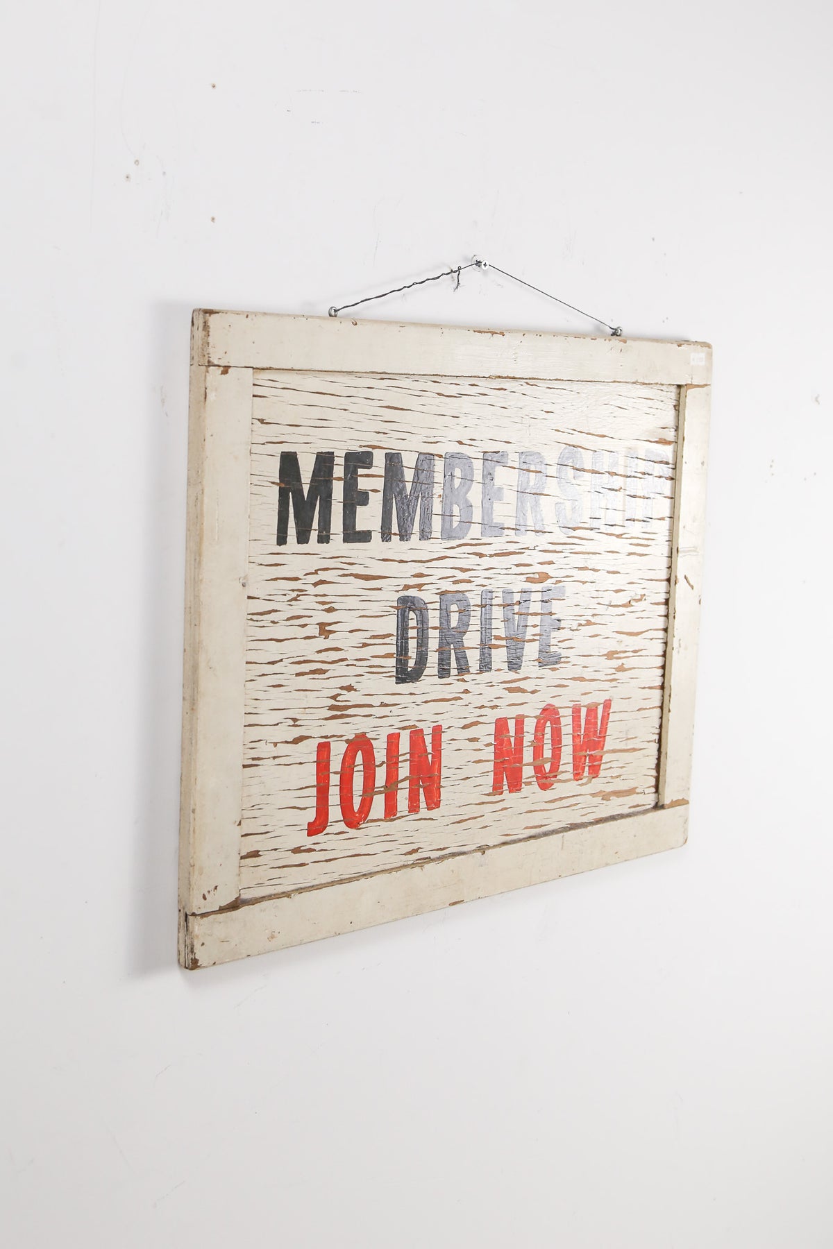 MEMBERSHIP DRIVE Wooden Sign / 木製ペイントサインボード