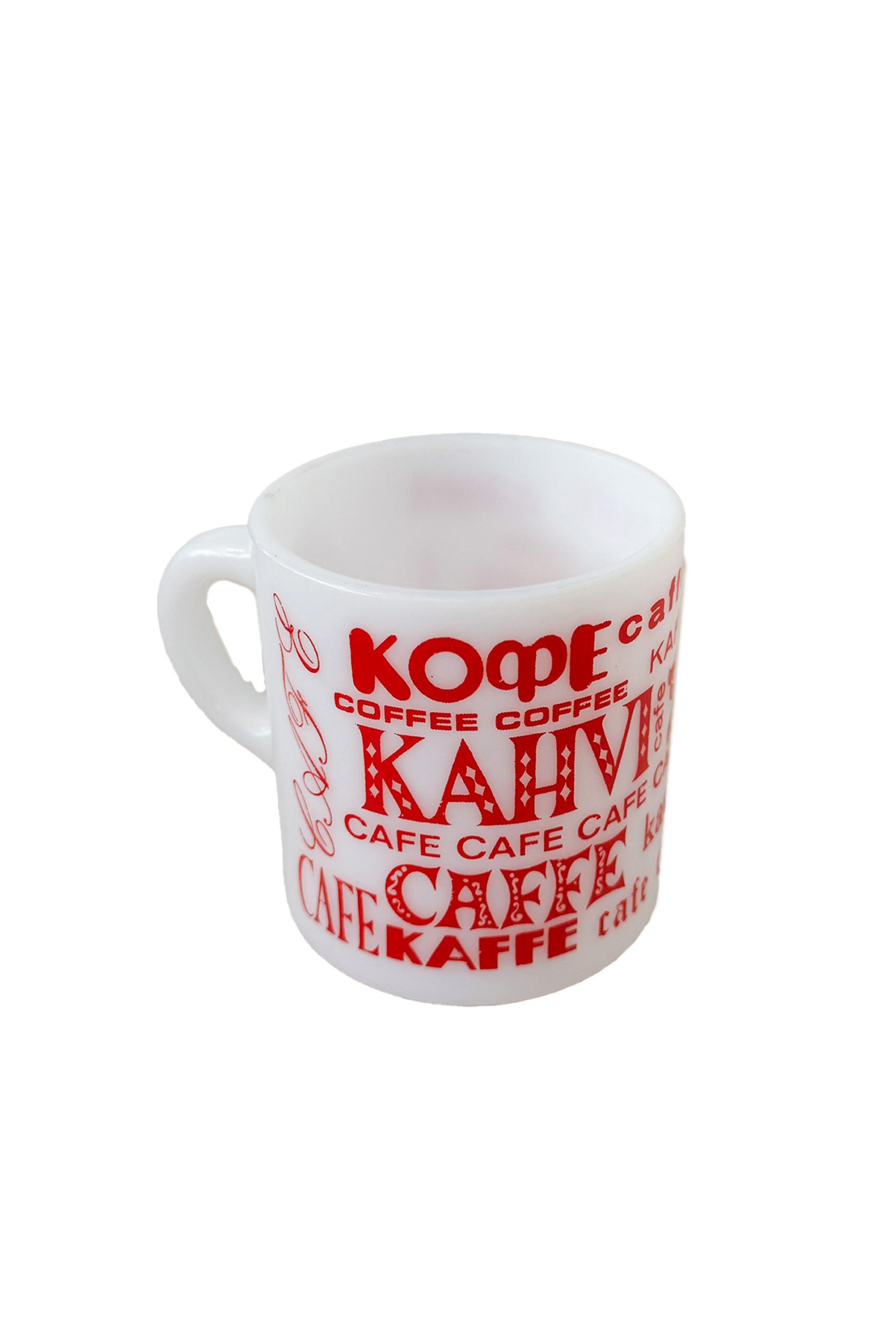 CAFE Milk Glass Mug /  CAFEミルクガラスマグ