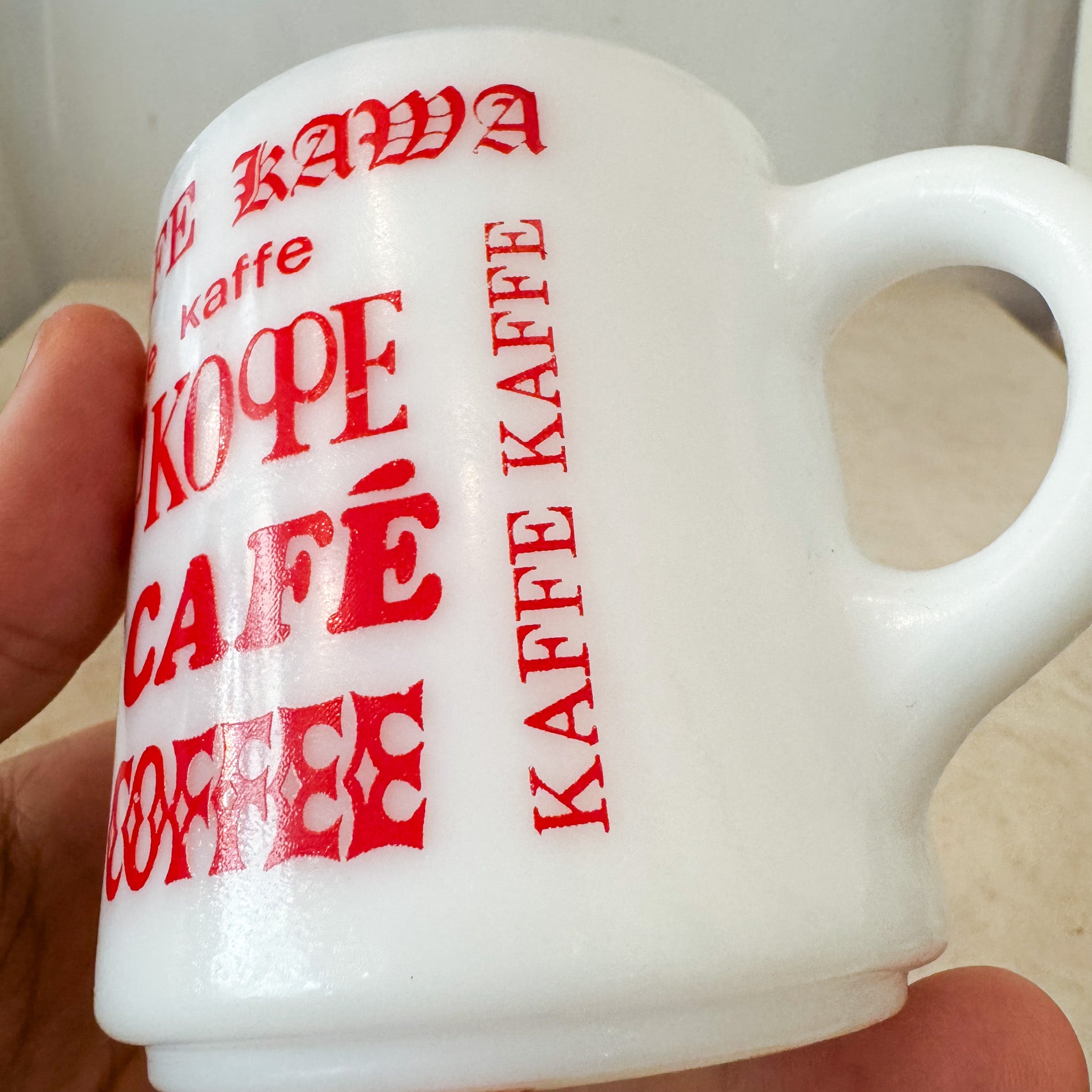CAFE Milk Glass Mug /  CAFEミルクガラスマグ