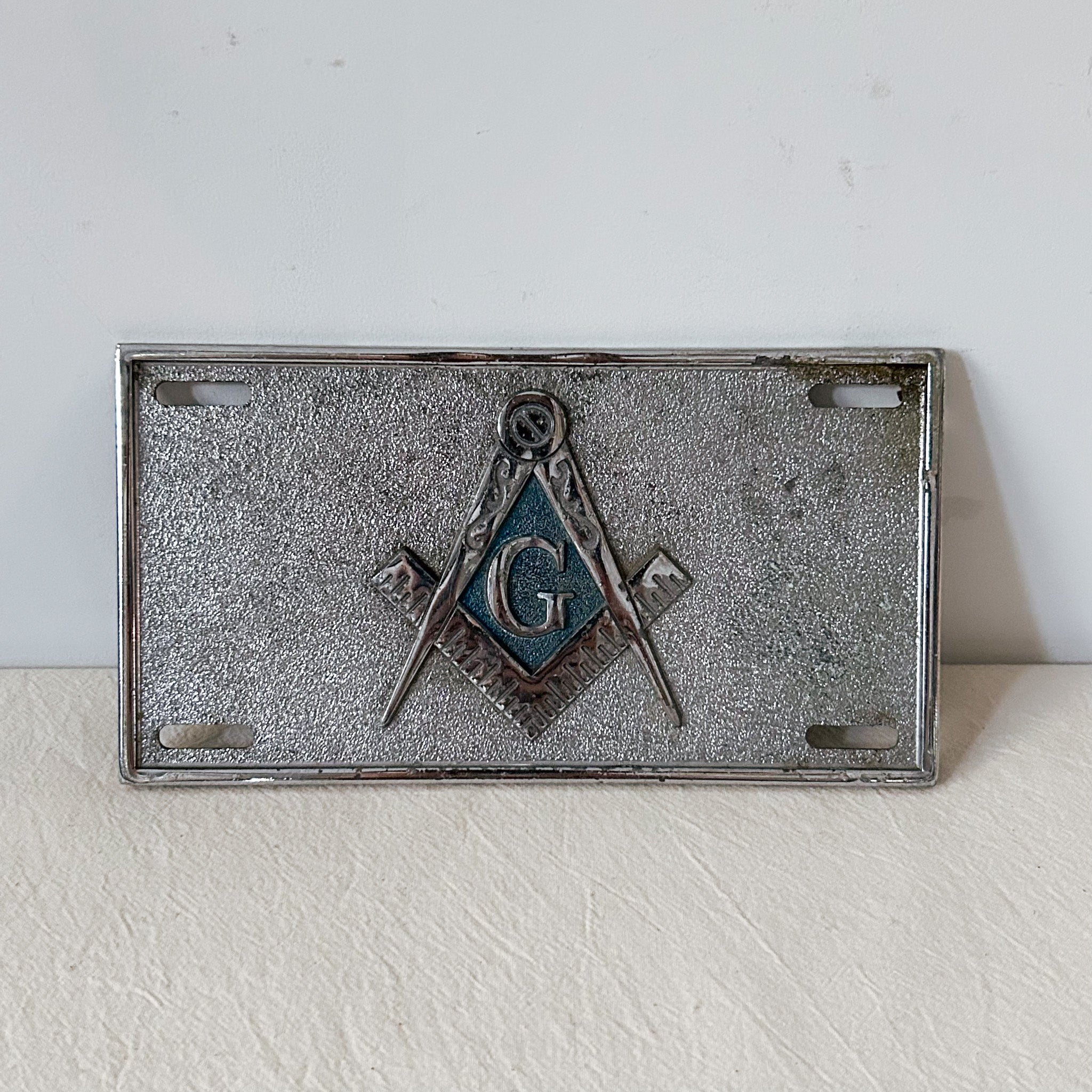 Freemason Logo Metal Plate / フリーメイソンロゴ金属プレート