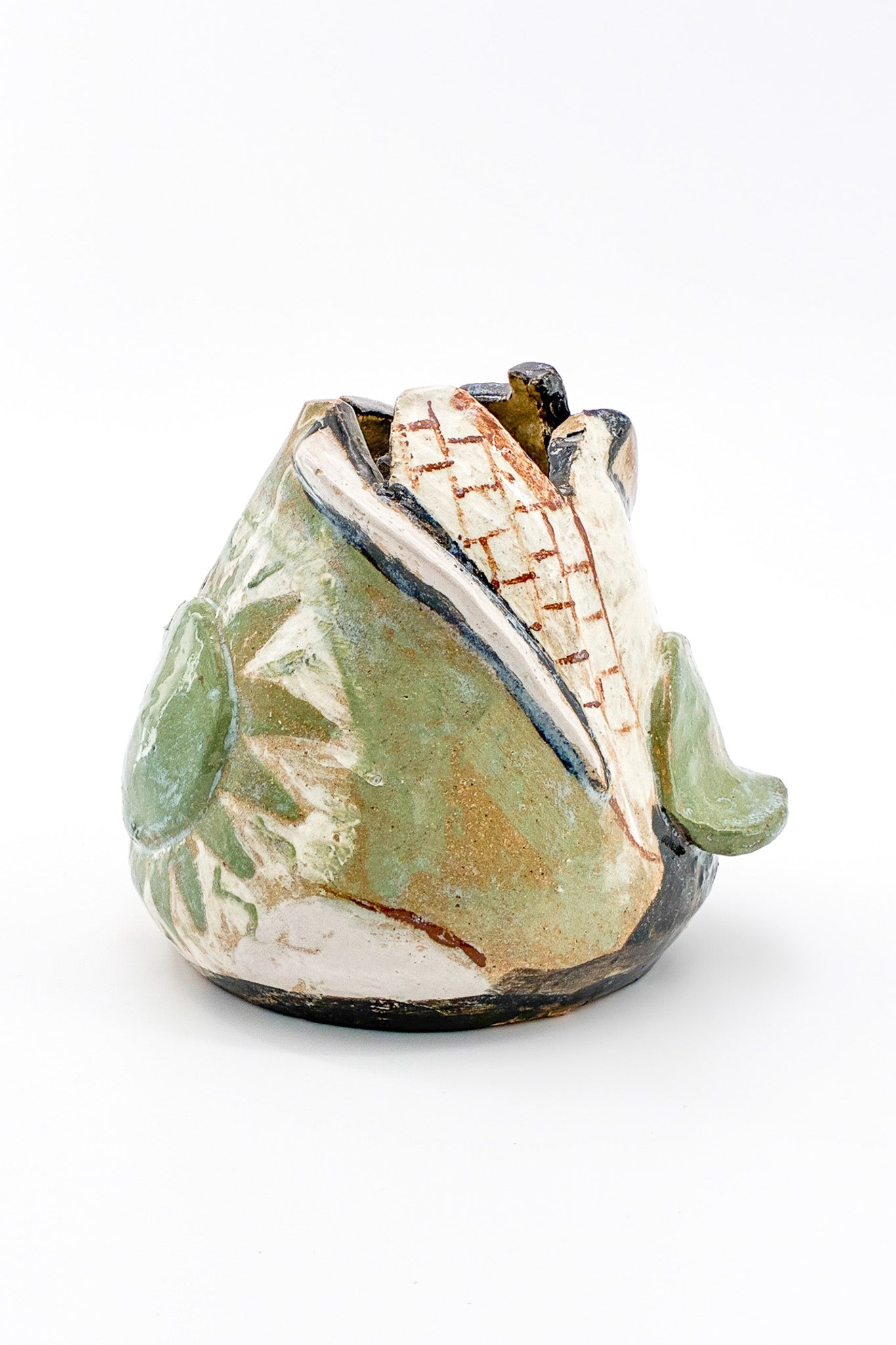 Light Green Painted Flower Vase / ライトグリーン ペイント フラワーベース