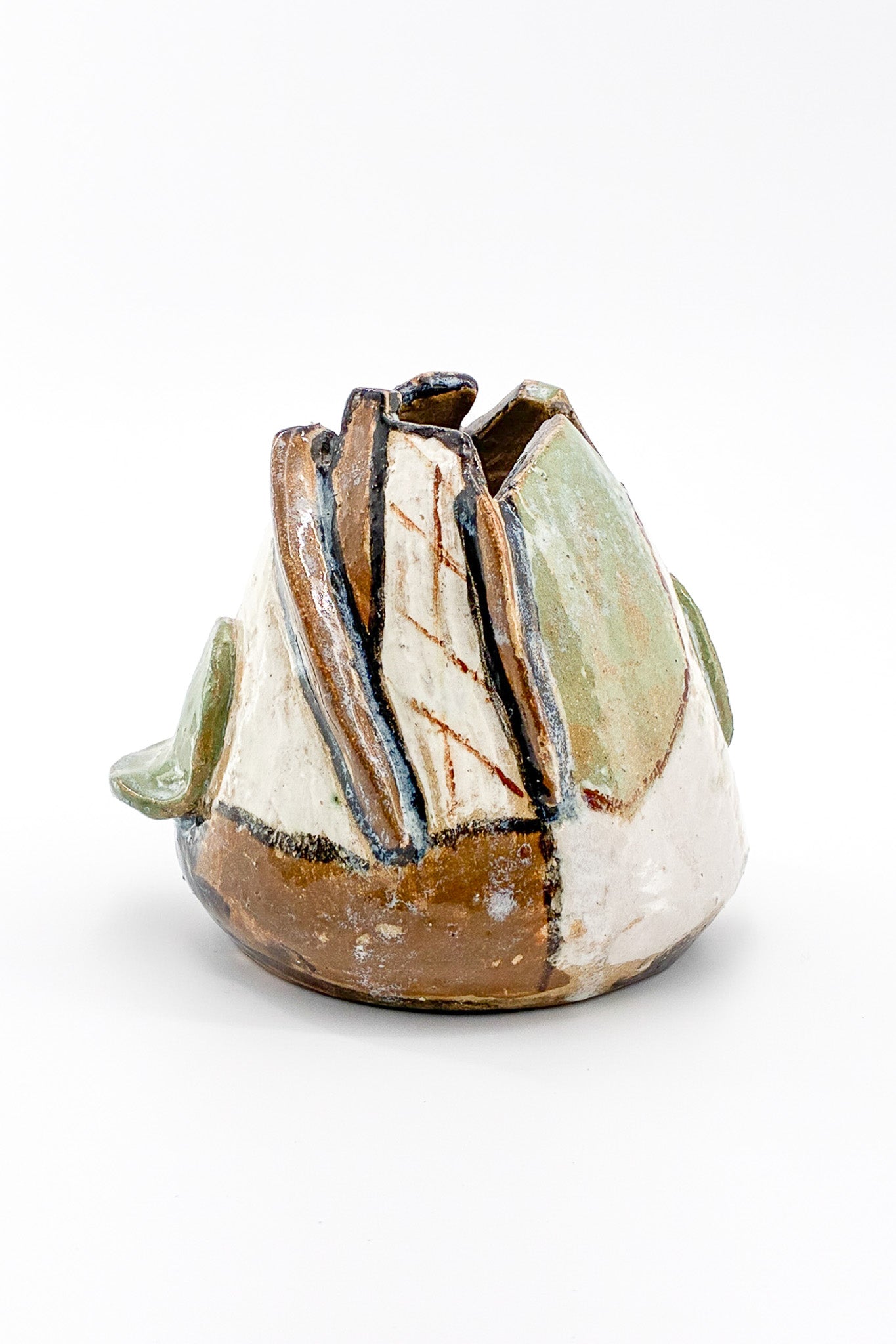 Light Green Painted Flower Vase / ライトグリーン ペイント フラワーベース